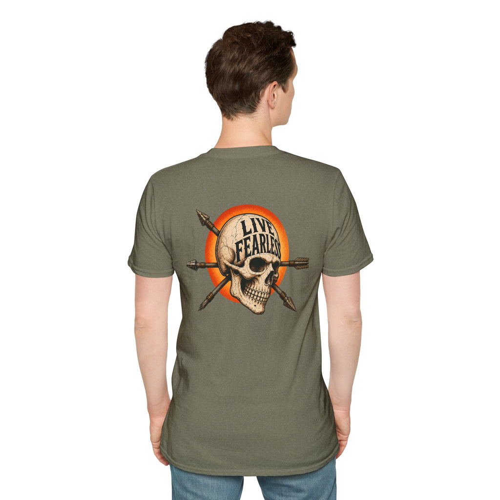 Live Fearless – Ancient Warrior Skull T-Shirt