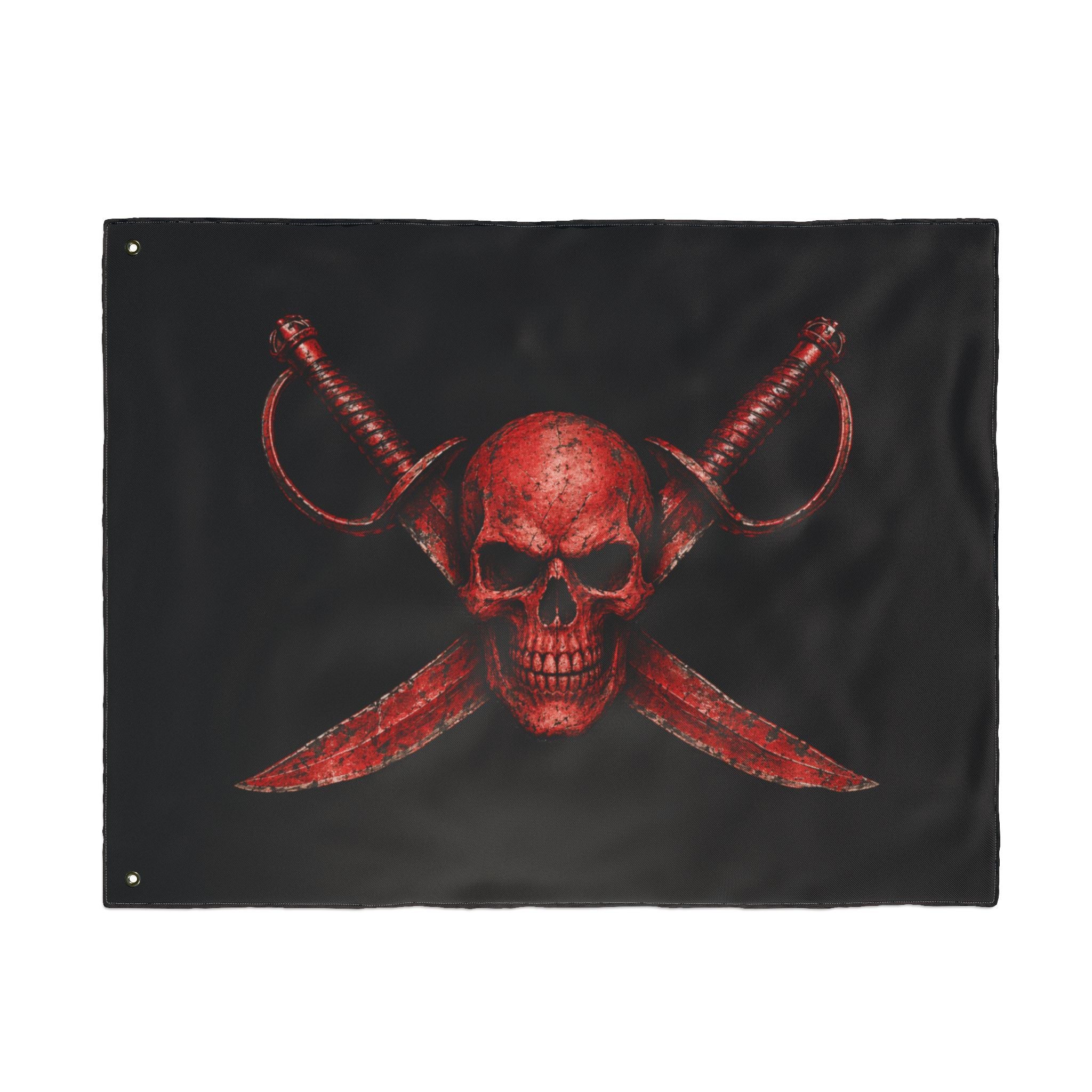 Blood Red Jolly Rogers- Double-Sided Pirate Emblem Banner - 3 | Ironsight Syndicate