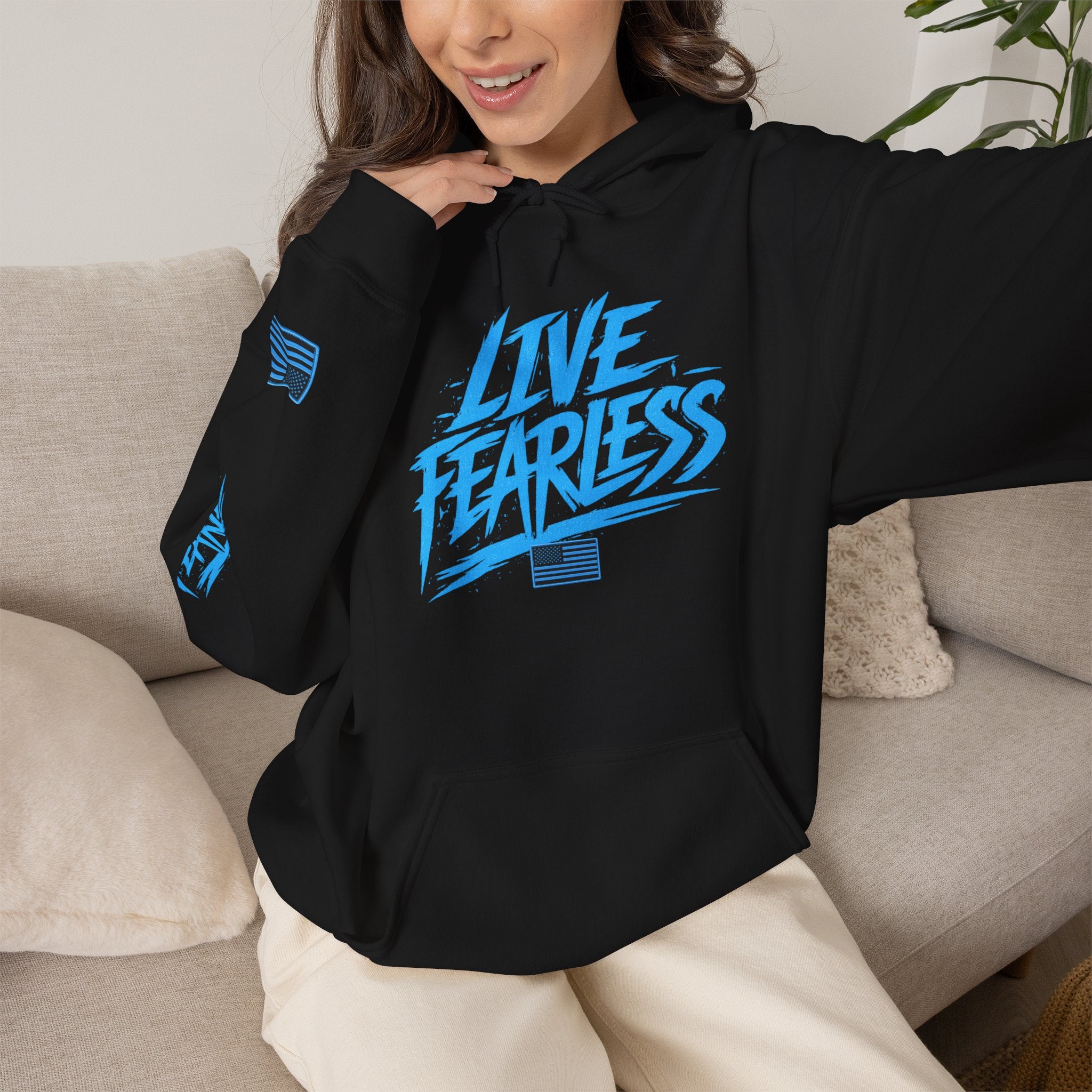 Live Fearless Hoodie | Premium Heavy Weight-Military-Inspired Patriotic Hoodie | Ironsight Syndicate