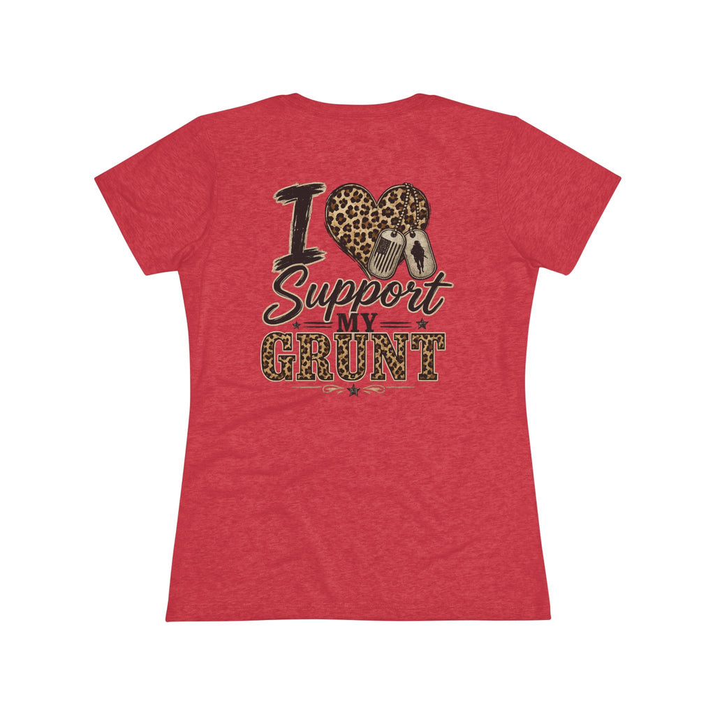 I Support My Grunt Tee — Women's Military Spouse Graphic Shirt