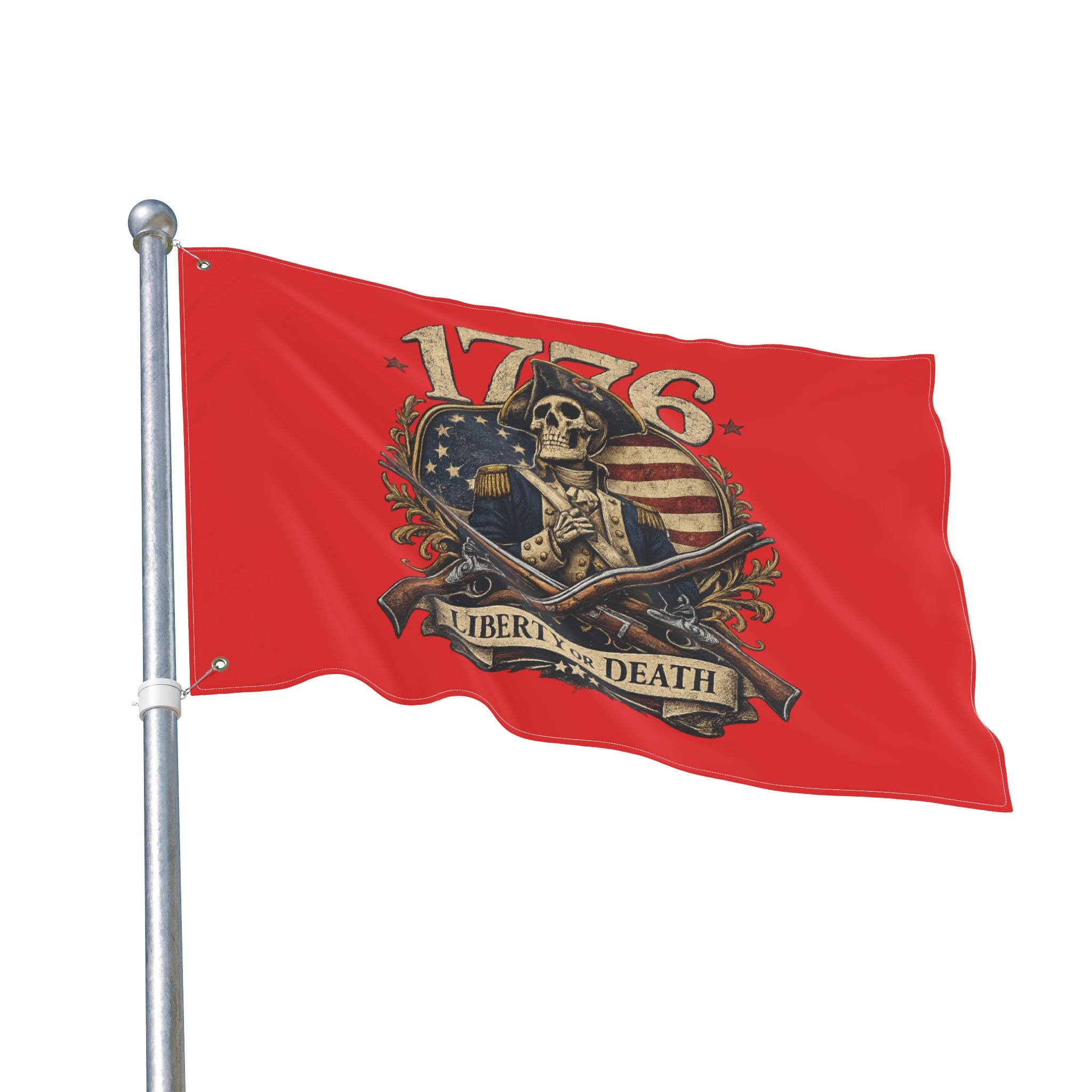 1776 Liberty or Death American Flag | Patriotic Revolutionary War Banner for Veterans & Patriots