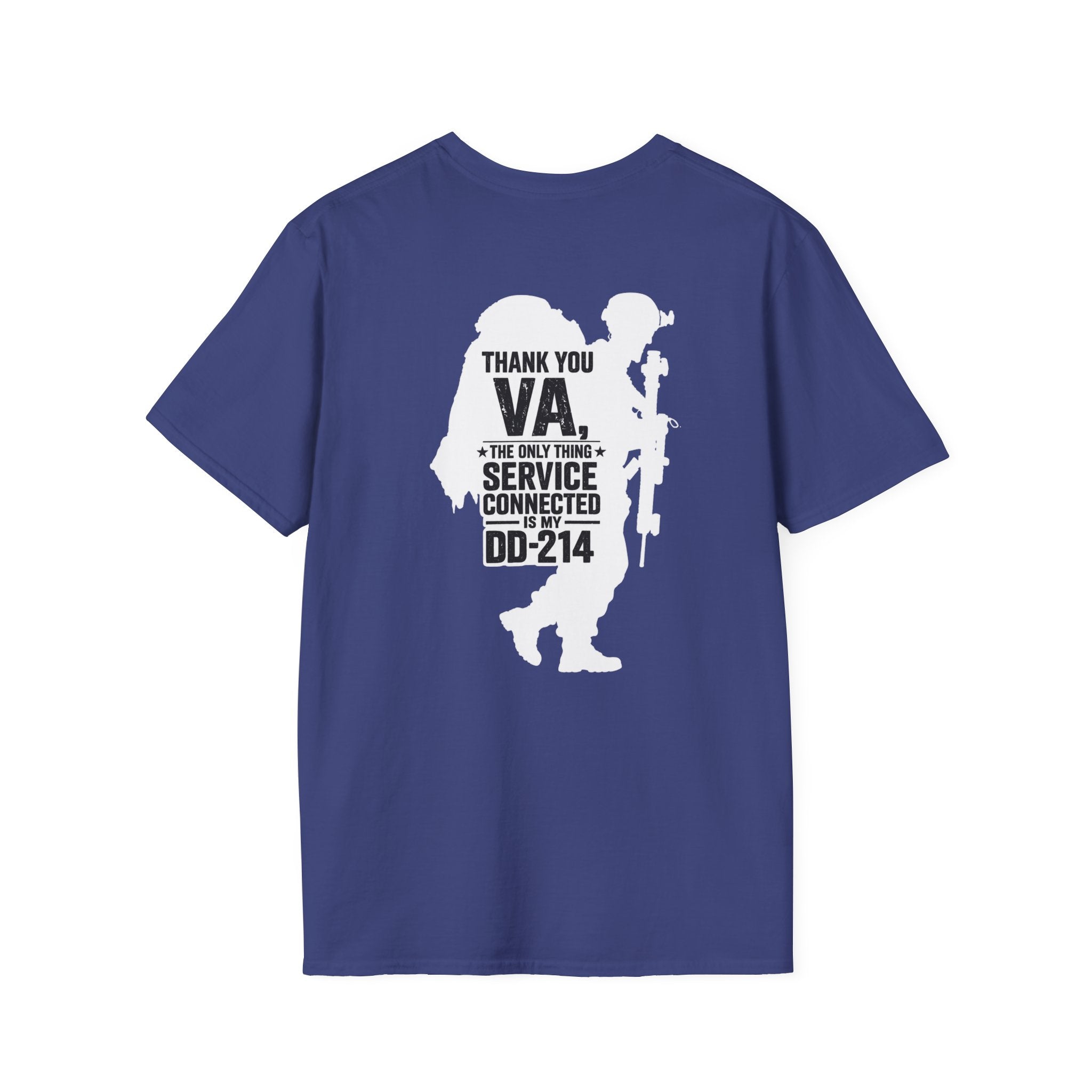 DD-214 service connected T-Shirt (White Graphic)