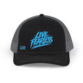 Live Fearless Blue Trucker Hat