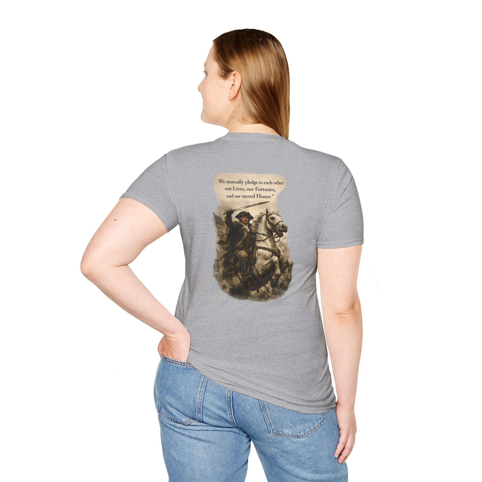 July 4th George Washington T-Shirt | Patriotic Military Graphic Tee for Veterans & Patriots, Adult (13 and up), unisex