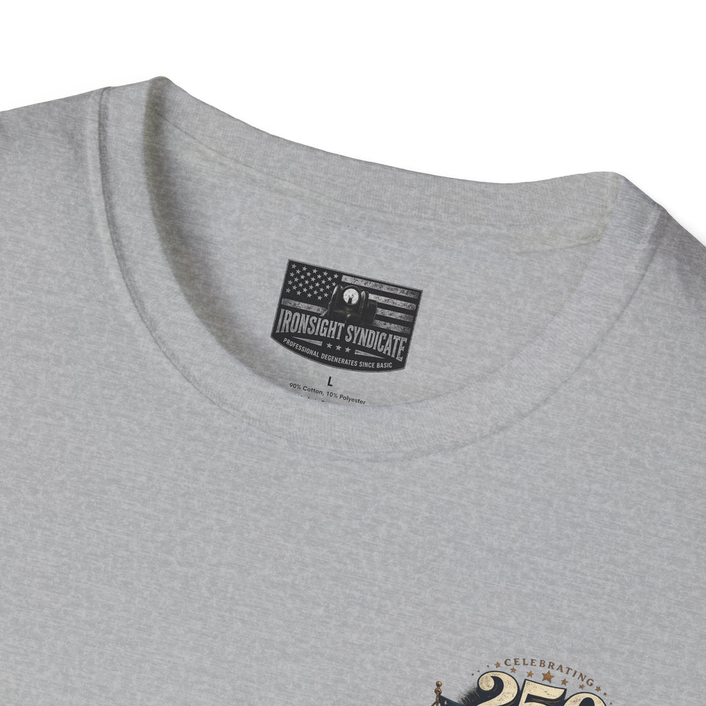 M1 Abrams Patriotic Ironsight Syndicate T-Shirt | Patriotic Military Graphic Tee for Veterans & Patriots, Adult (13 and up), unisex