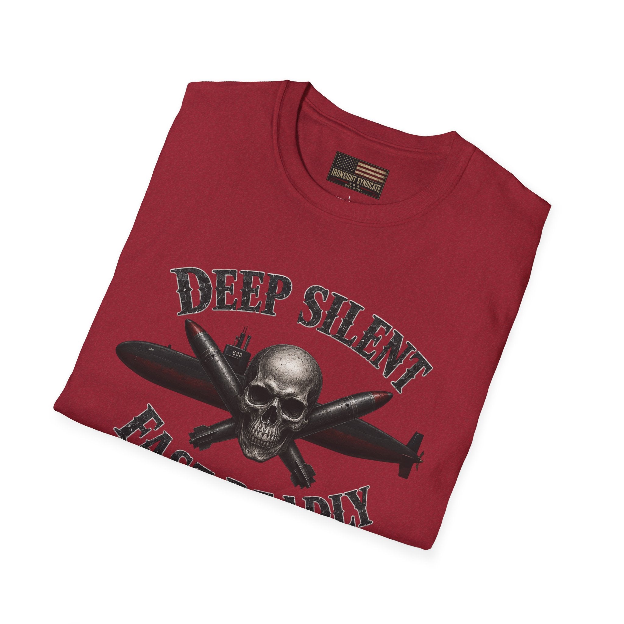 Deep, Silent, Fast Deadly US Navy Submariner Graphic Front T-Shirt