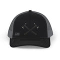 Crossed Hatchets Trucker Cap - Black / Charcoal | Ironsight Syndicate