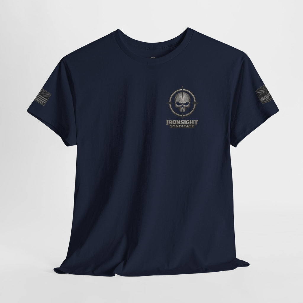 The Devil Whispered T-Shirt — Tactical Skull Target Logo Tee