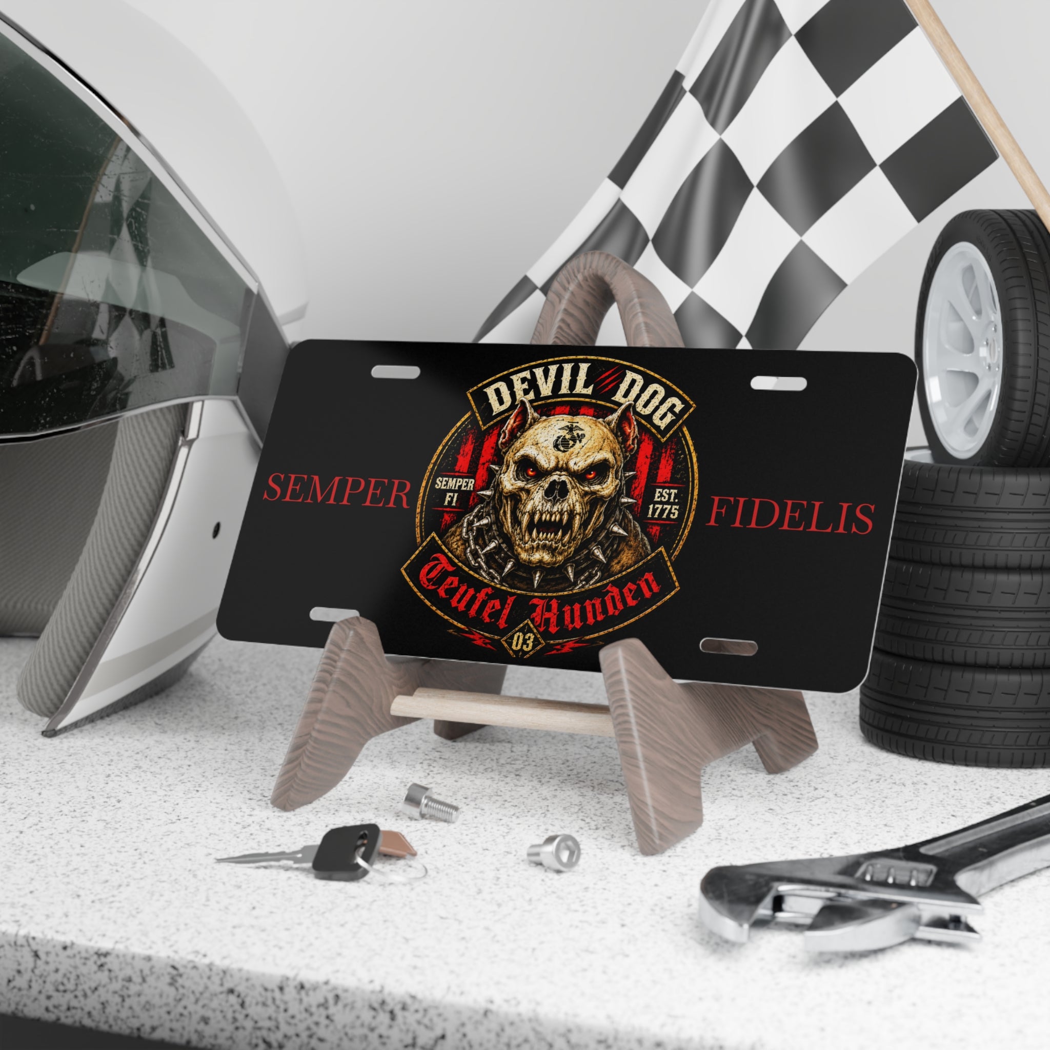 Semper Fidelis, Devil Dog, Teufel Hunden License Plate