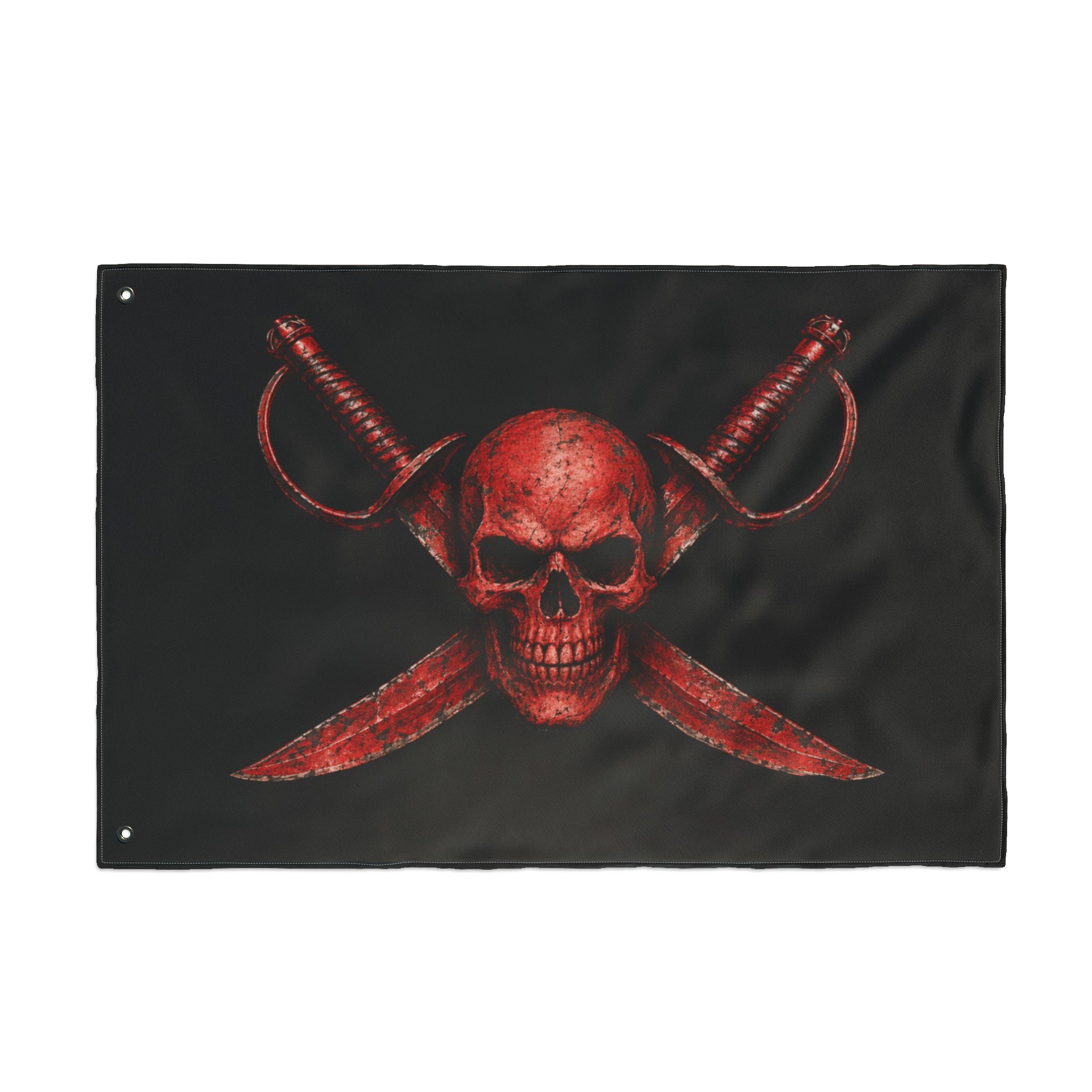Blood Red Jolly Rogers- Double-Sided Pirate Emblem Banner - 2 | Ironsight Syndicate