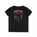Homefront Strong Ladies' V-Neck T-Shirt — Patriotic Flag Graphic Tee