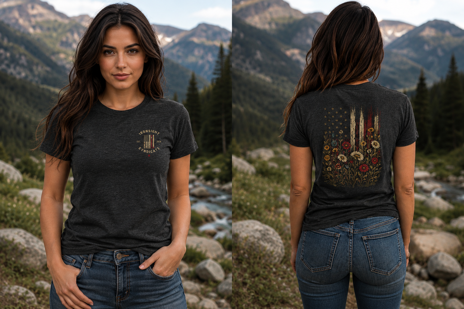 Let Freedom Bloom, Flower Flag T-shirt