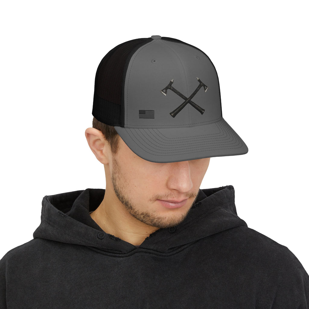 Crossed Hatchets Trucker Cap | Ironsight Syndicate