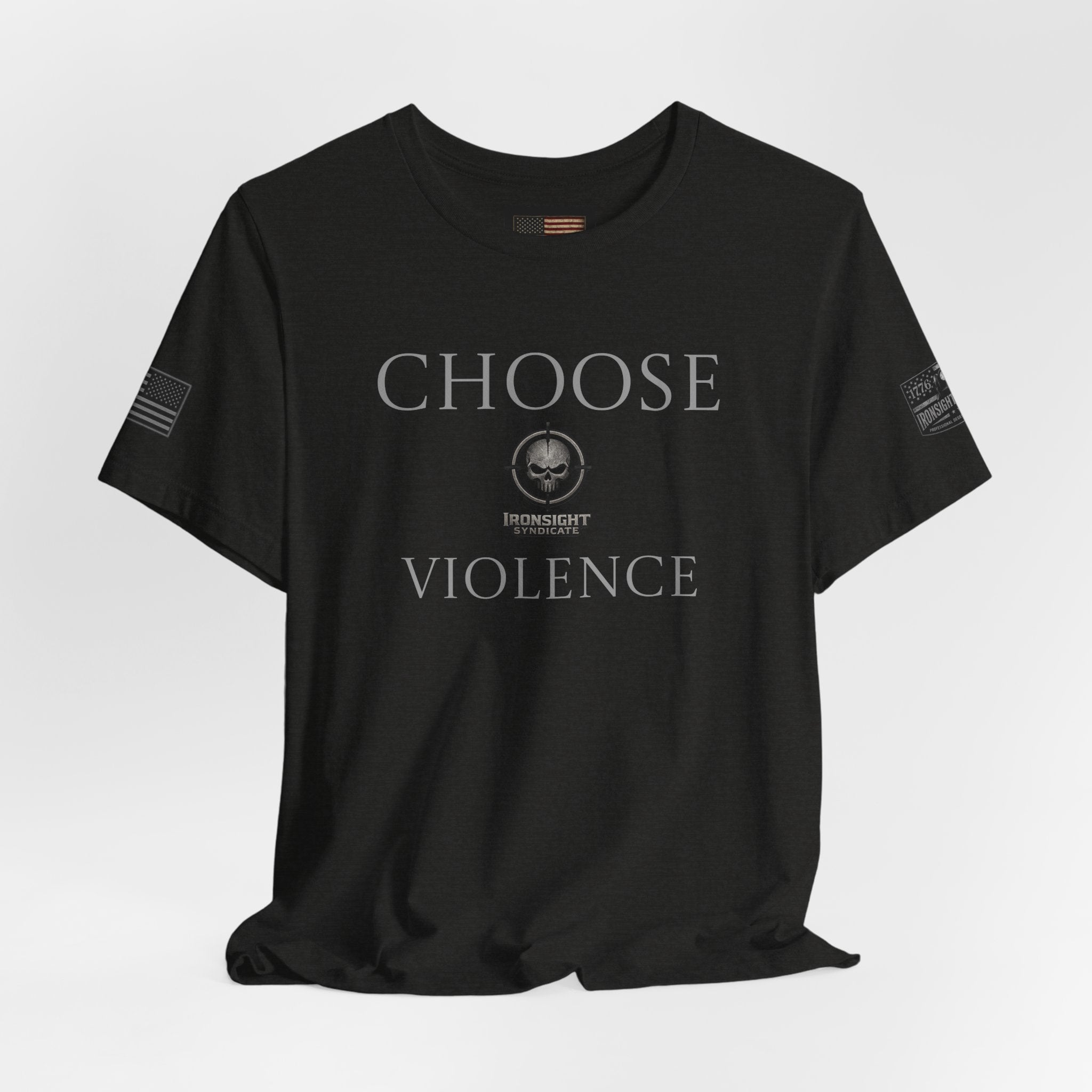 Choose Violence -Combat Infantry Badge- CIB- T-Shirt | US Army Tee for Veterans