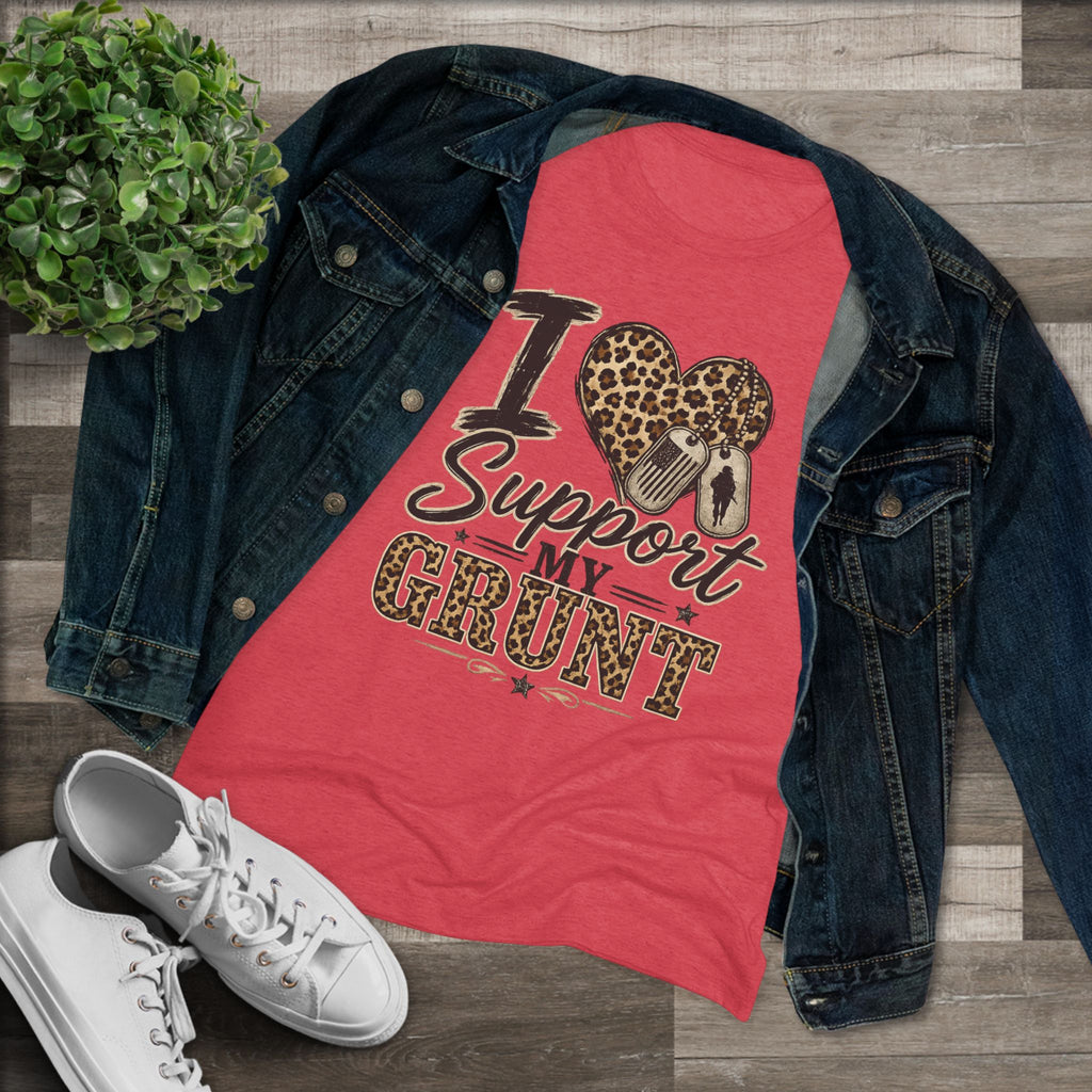 I Support My Grunt Tee — Women's Military Spouse Graphic Shirt