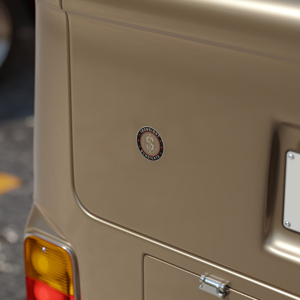 Ironsight Syndicate Outdoor Sticker — Waterproof Transparent Square Decal