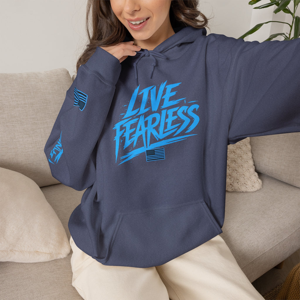 Live Fearless Hoodie | Premium Heavy Weight-Military-Inspired Patriotic Hoodie | Ironsight Syndicate