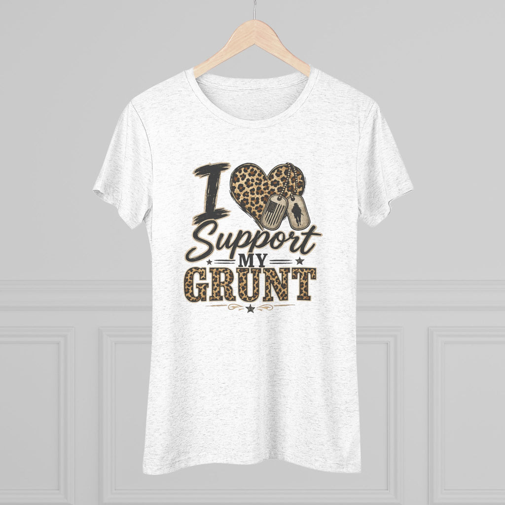 I Support My Grunt Tee — Women's Military Spouse Graphic Shirt