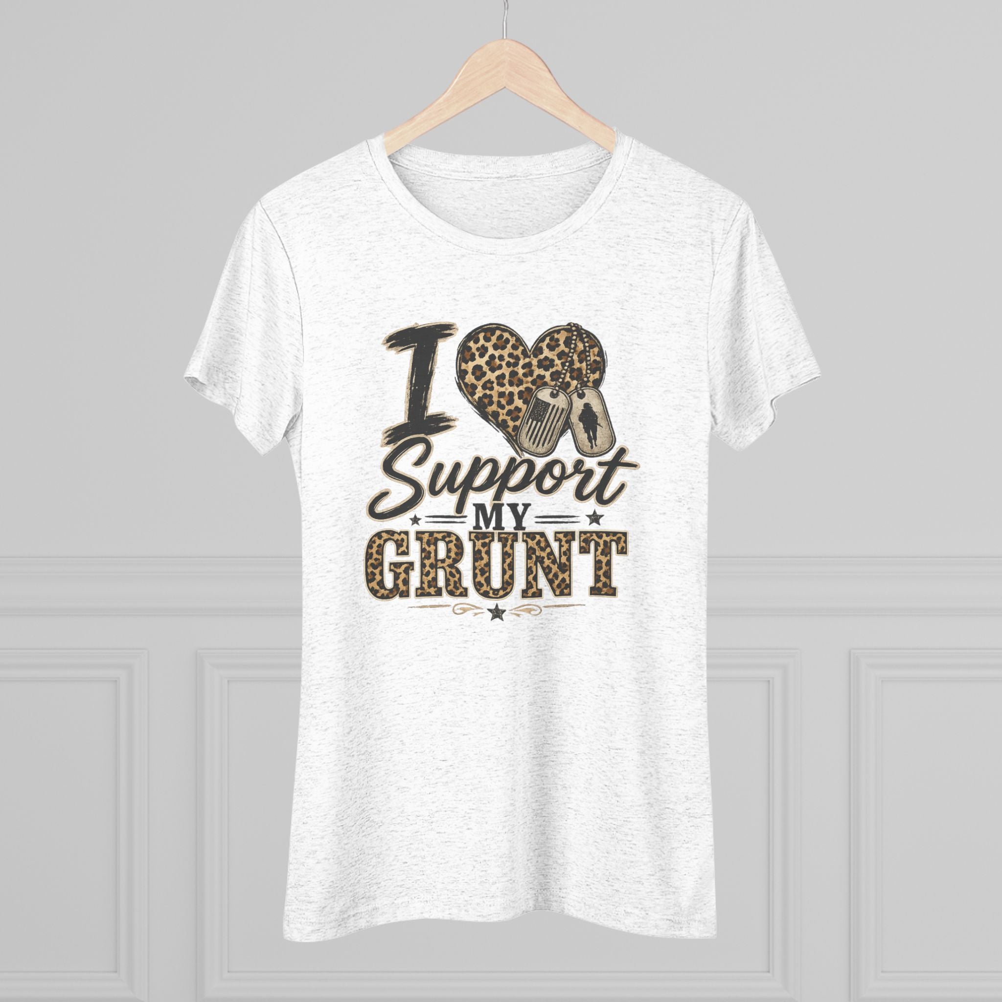 I Support My Grunt Tee — Women's Military Spouse Graphic Shirt