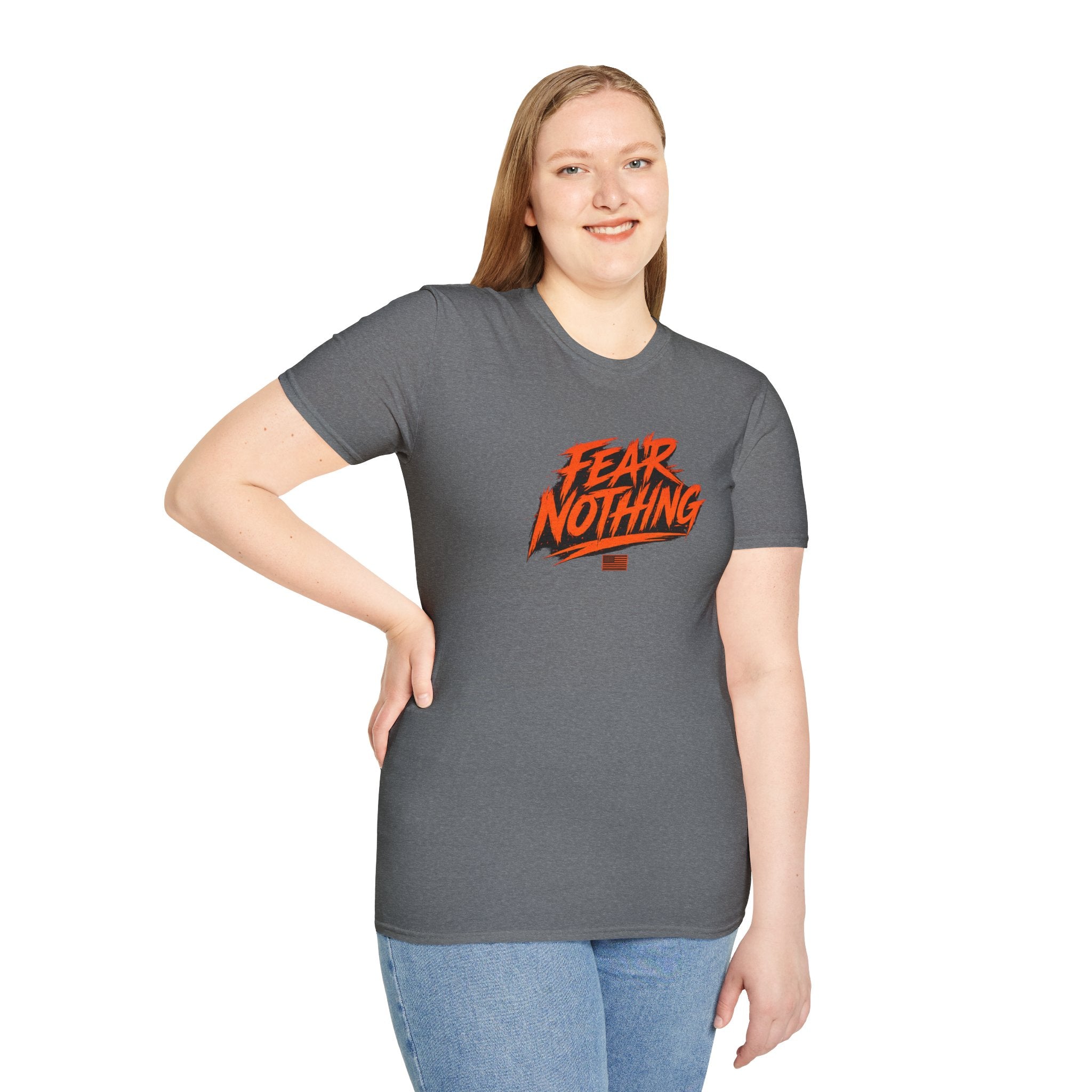 Fear Nothing (Orange) Military-Inspired Graphic T-Shirt | Ironsight Syndicate