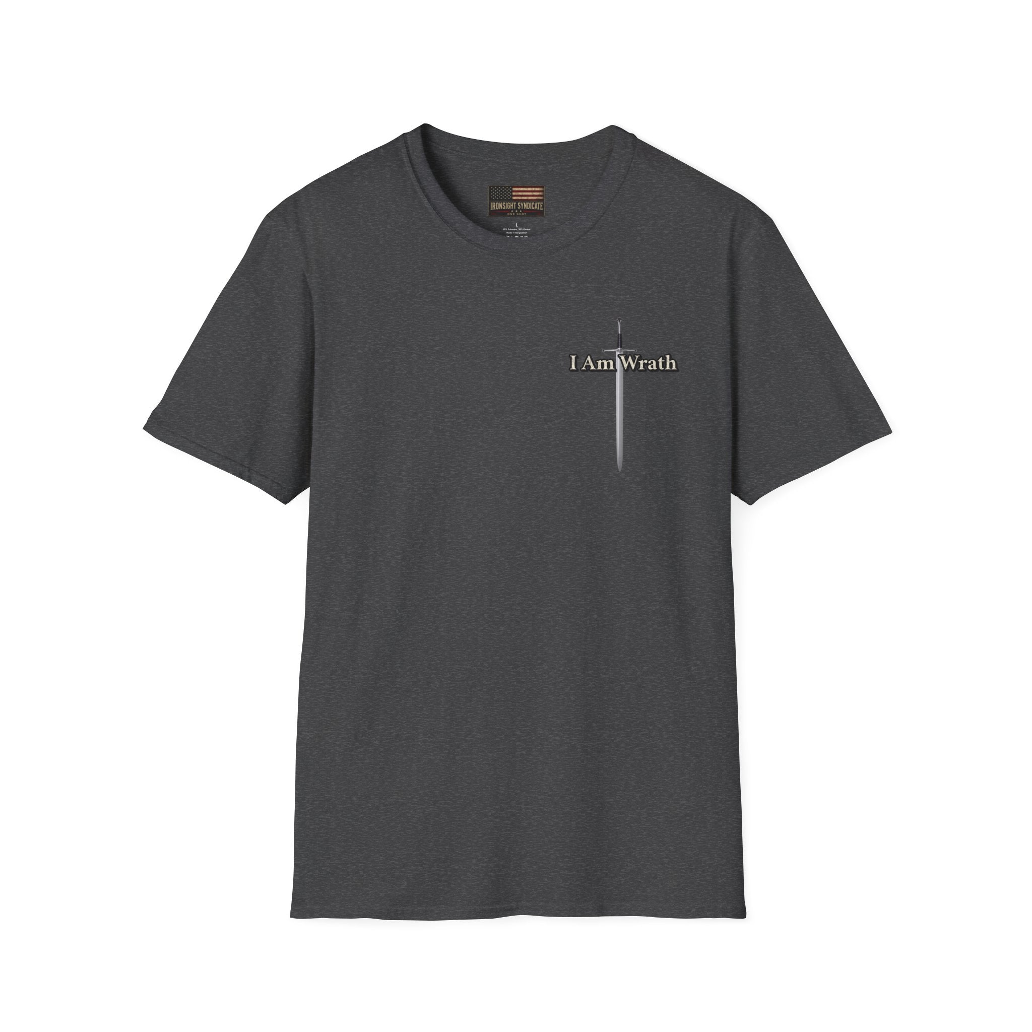 I am Wrath, Romans 12:19 Inspired T-shirt - Dark Heather | Ironsight Syndicate