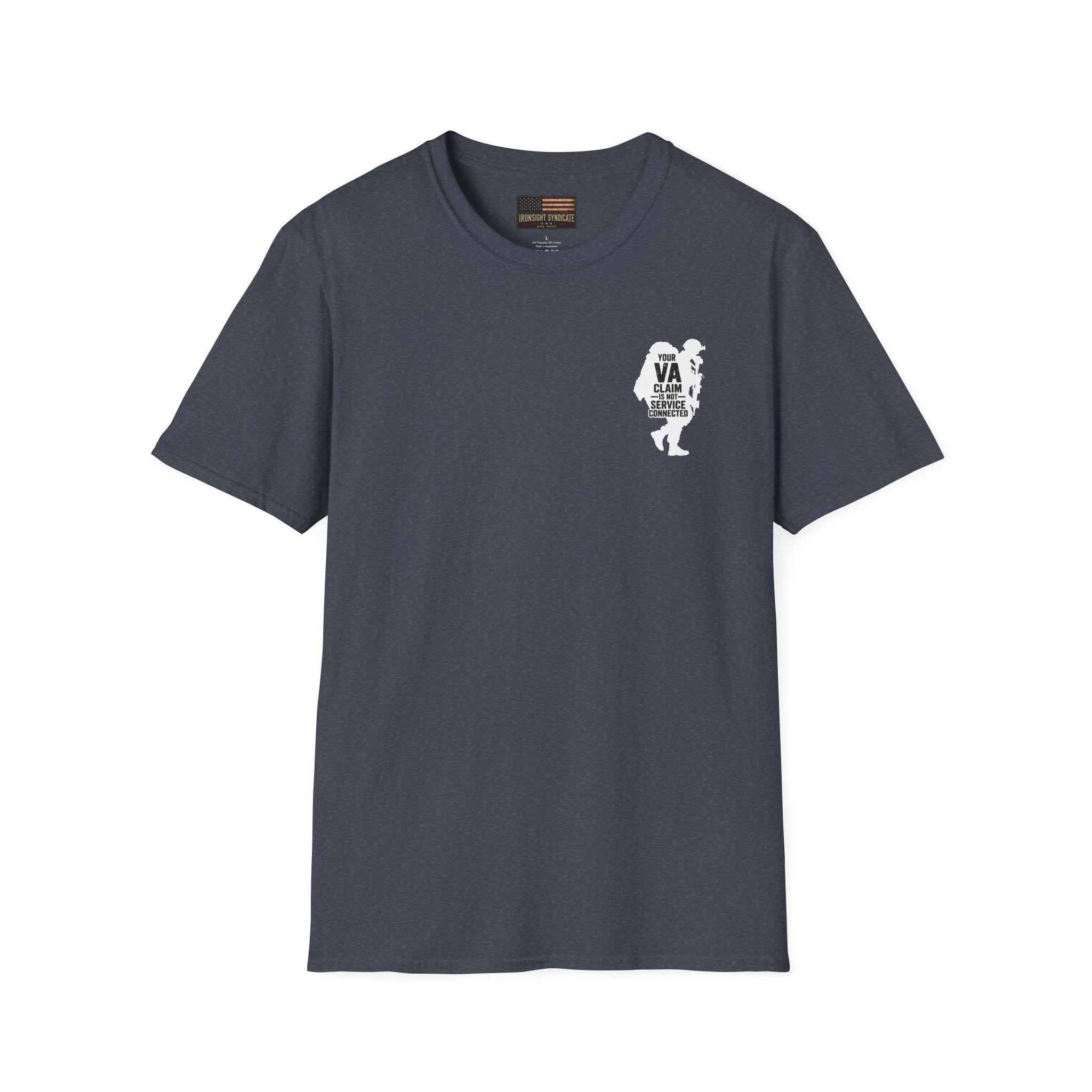 DD-214 service connected T-Shirt (White Graphic)