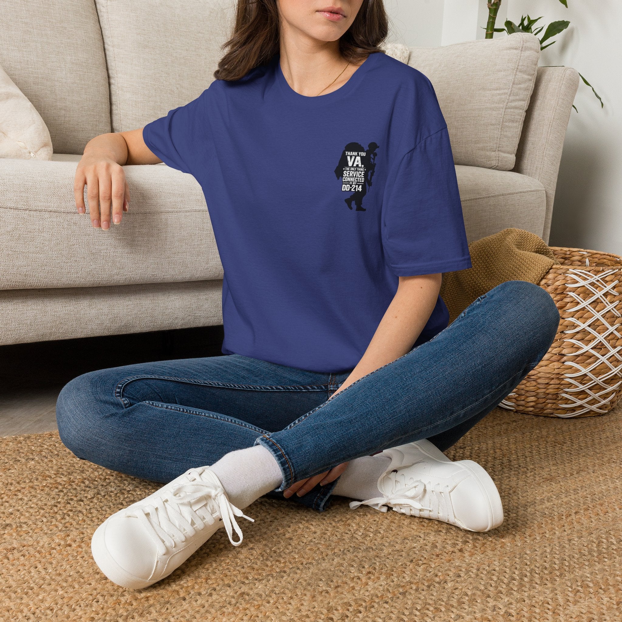DD-214 Service Connected T-Shirt - Metro Blue