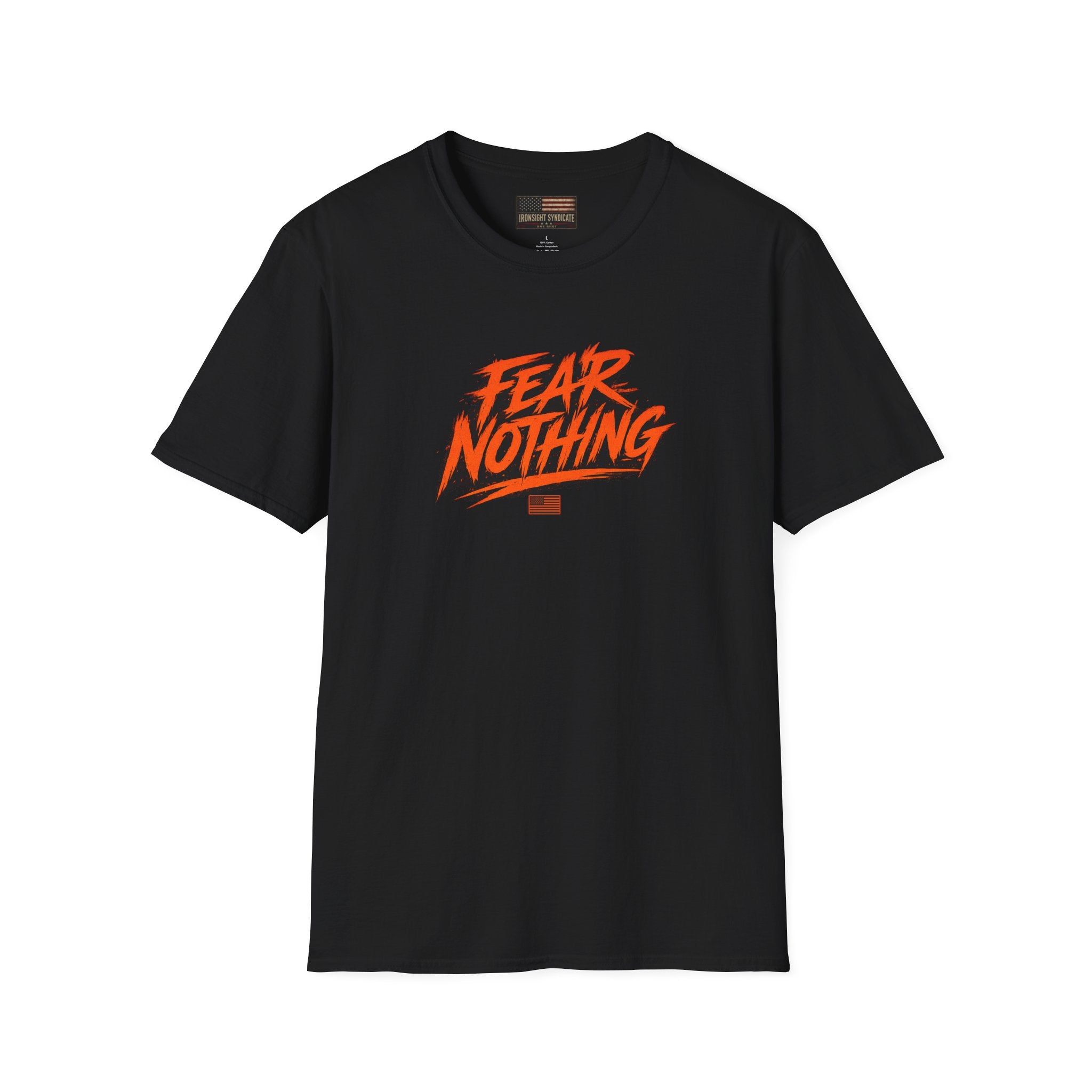 Fear Nothing (Orange) Military-Inspired Graphic T-Shirt - XS/S/M/L/XL/2XL | Ironsight Syndicate