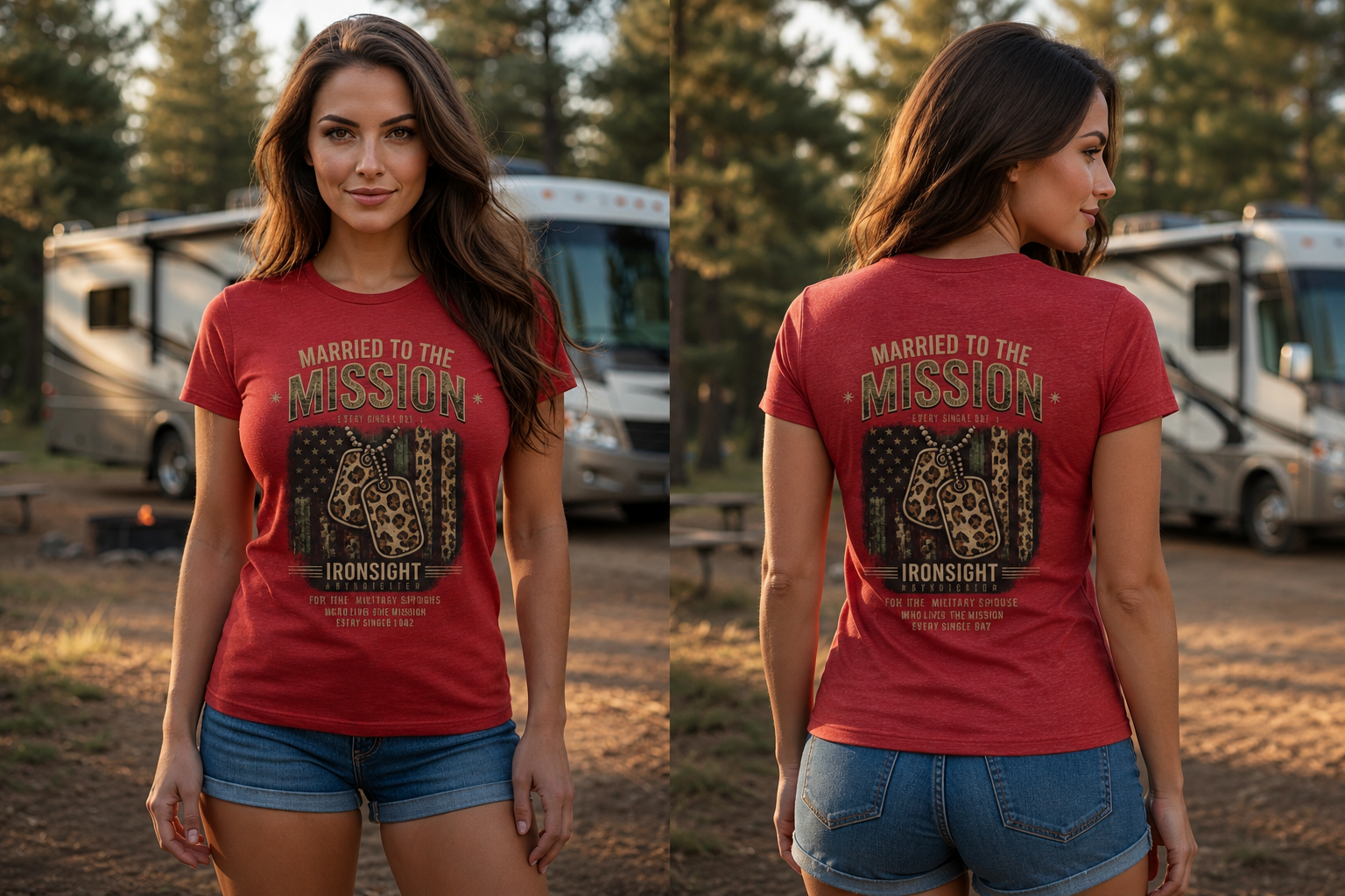 Married to the Mission Tee — Women's Military Spouse Graphic Shirt