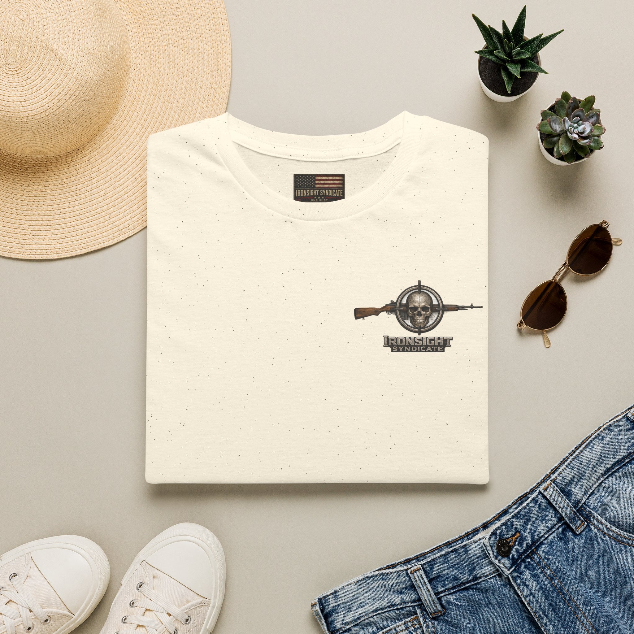 VA Knee injury claim is not service connected T-Shirt - Natural | Ironsight Syndicate