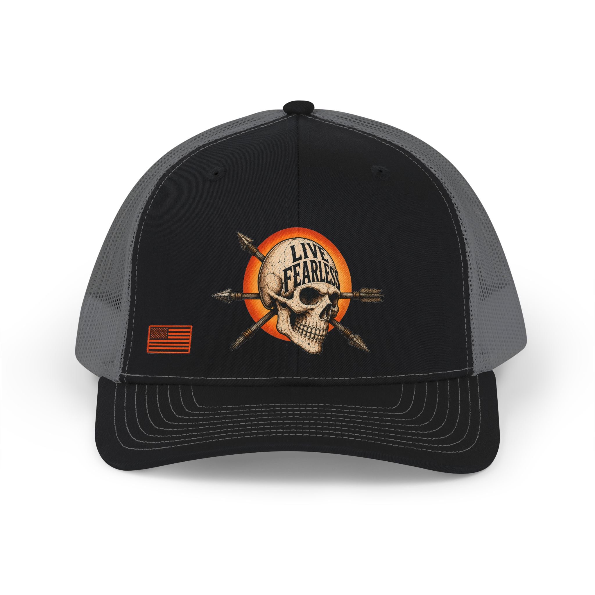 Live Fearless – Ancient Warrior Skull T-Shirt