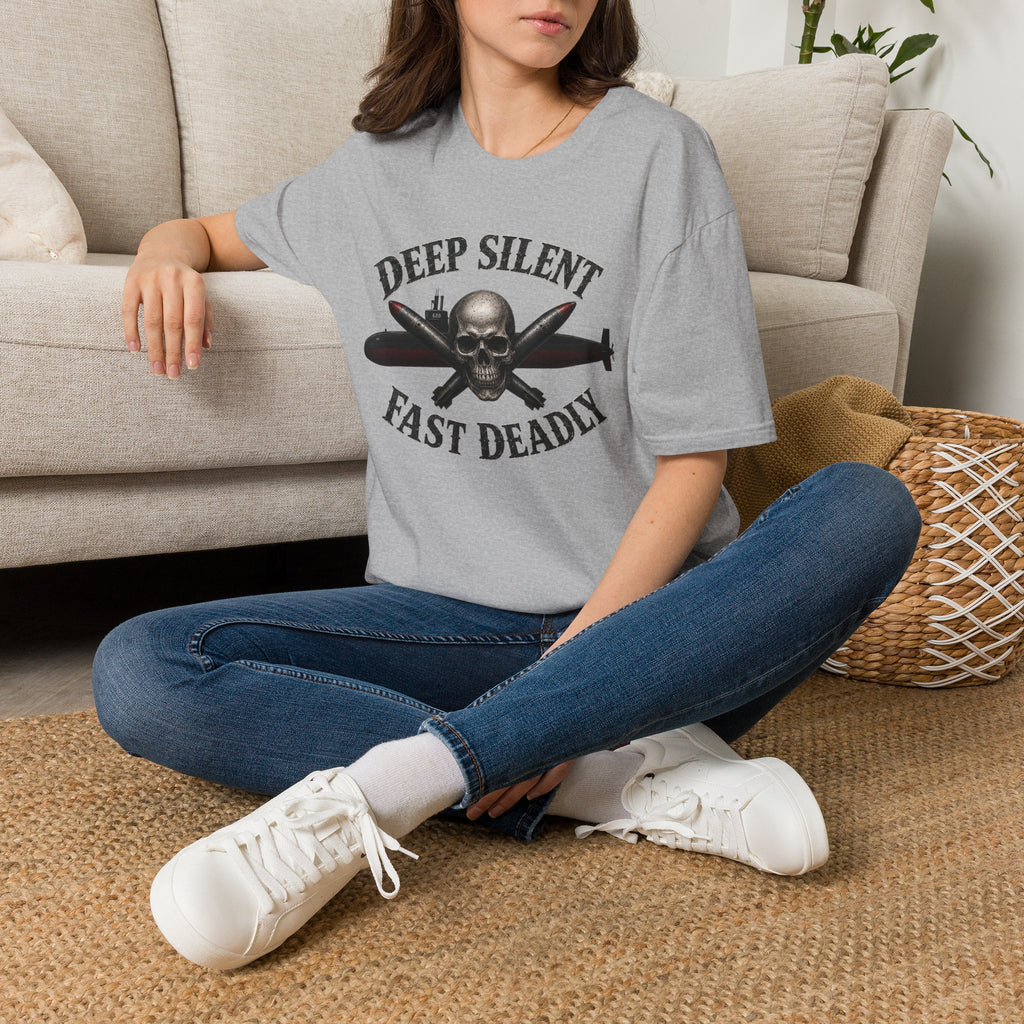 Deep, Silent, Fast Deadly US Navy Submariner Graphic Front T-Shirt