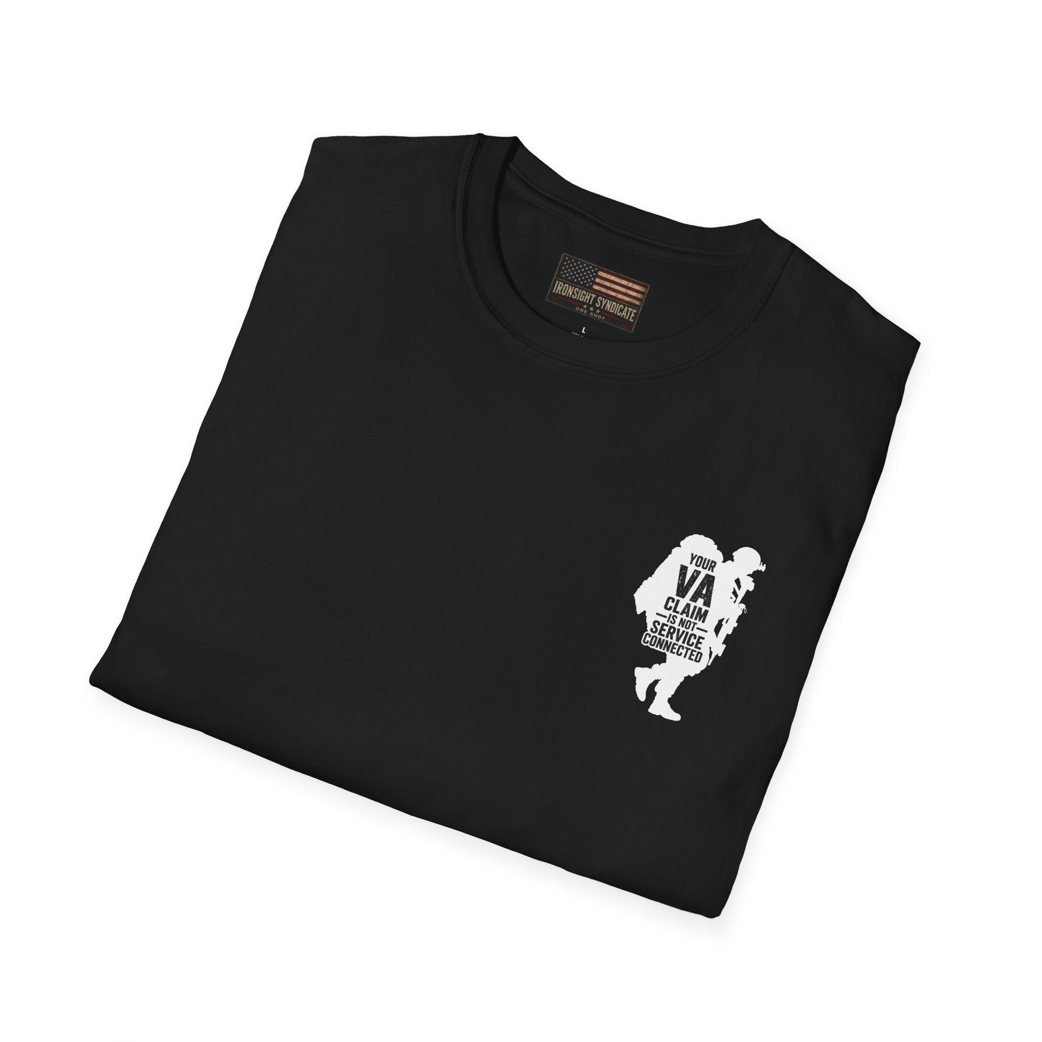 DD-214 service connected T-Shirt (White Graphic)