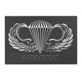 Airborne Wing Area Rug — Military Honor Floor Mat — Army Veteran Home Decor — Ironsight Syndicate