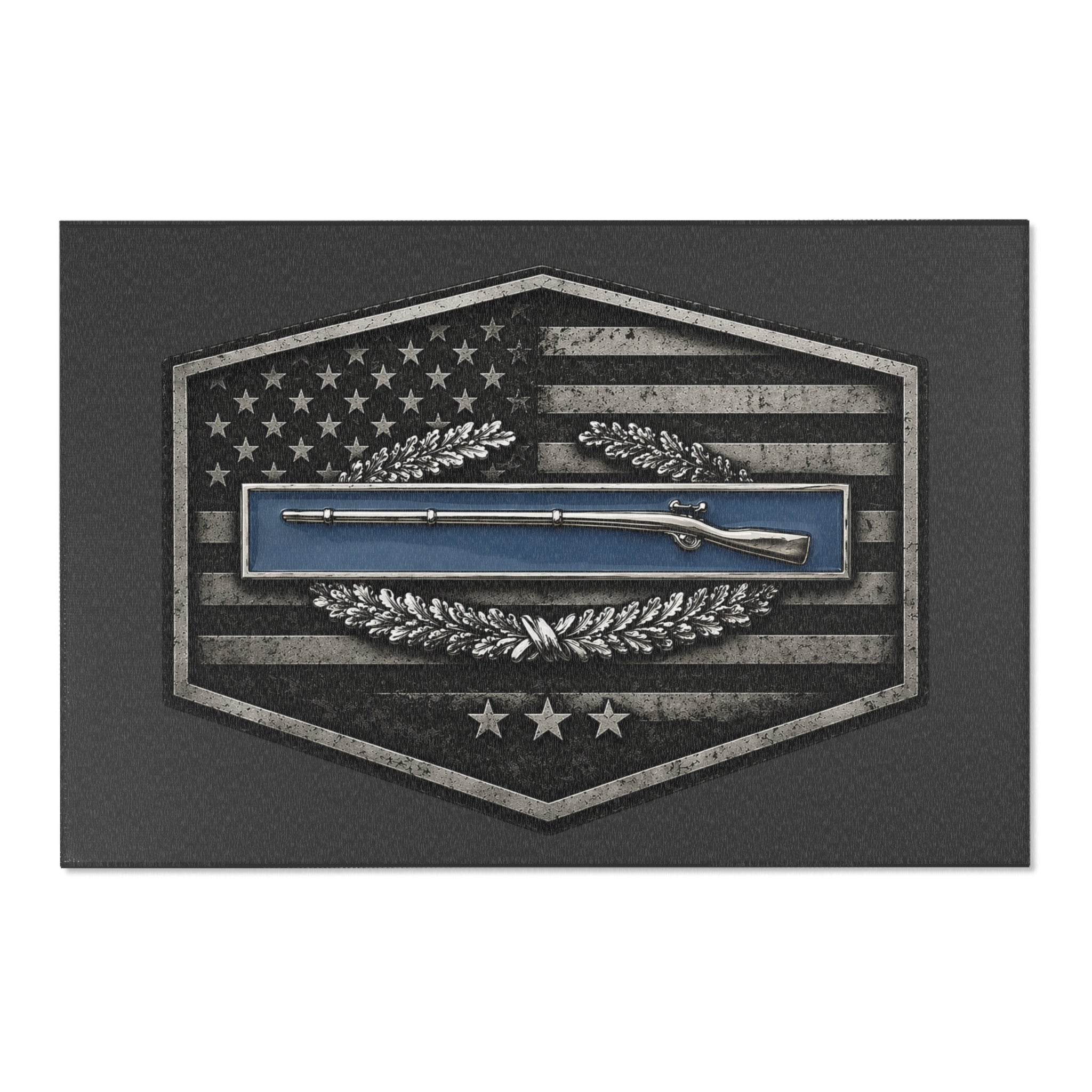 Combat Infantryman Badge Area Rug — Military Honor Floor Mat — Ironsight Syndicate - 3