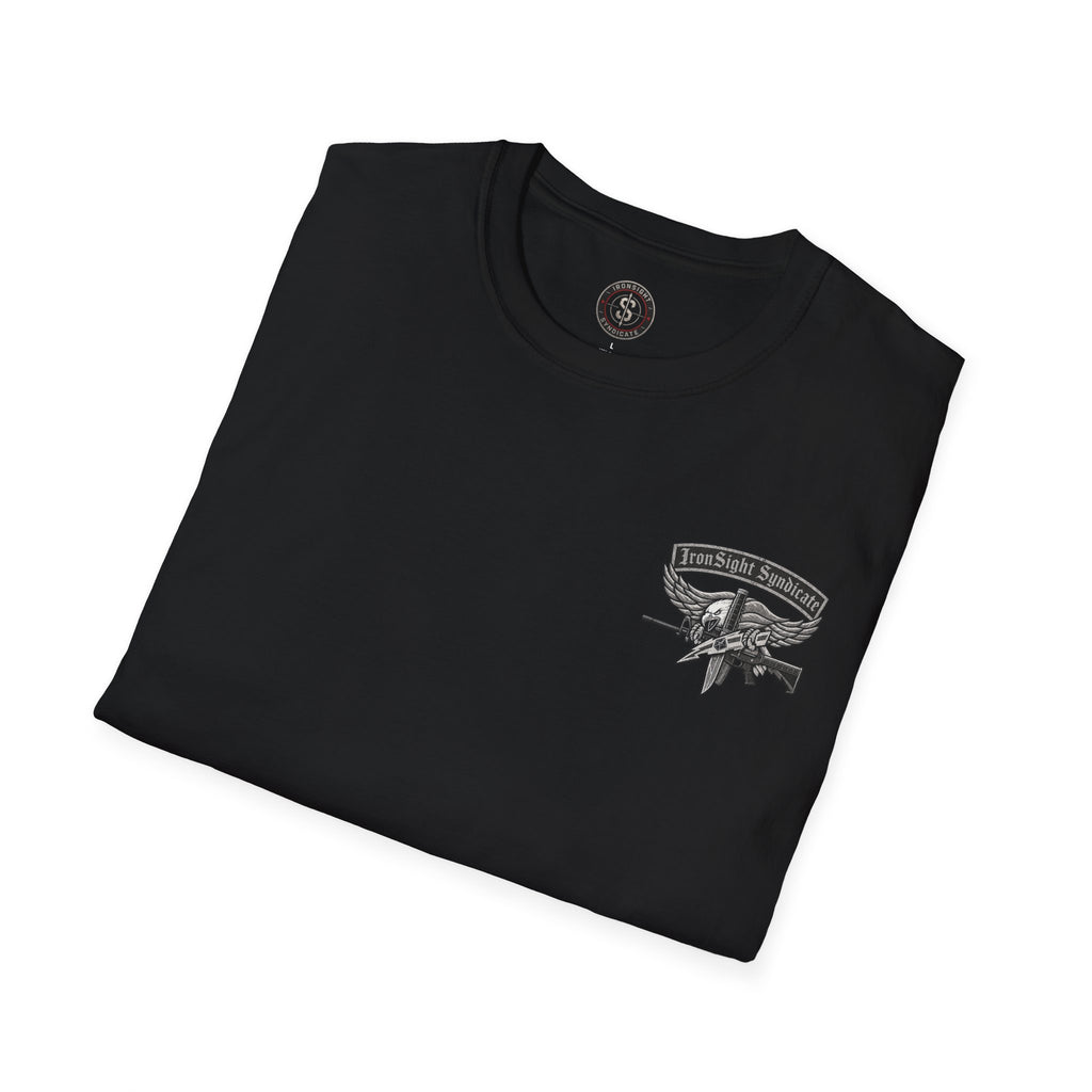 SWAT Eagle T-Shirt — "IronSight Syndicate"  T-Shirt | Patriotic Military Graphic Tee for Veterans & Patriots, Adult (13 and up), unisex