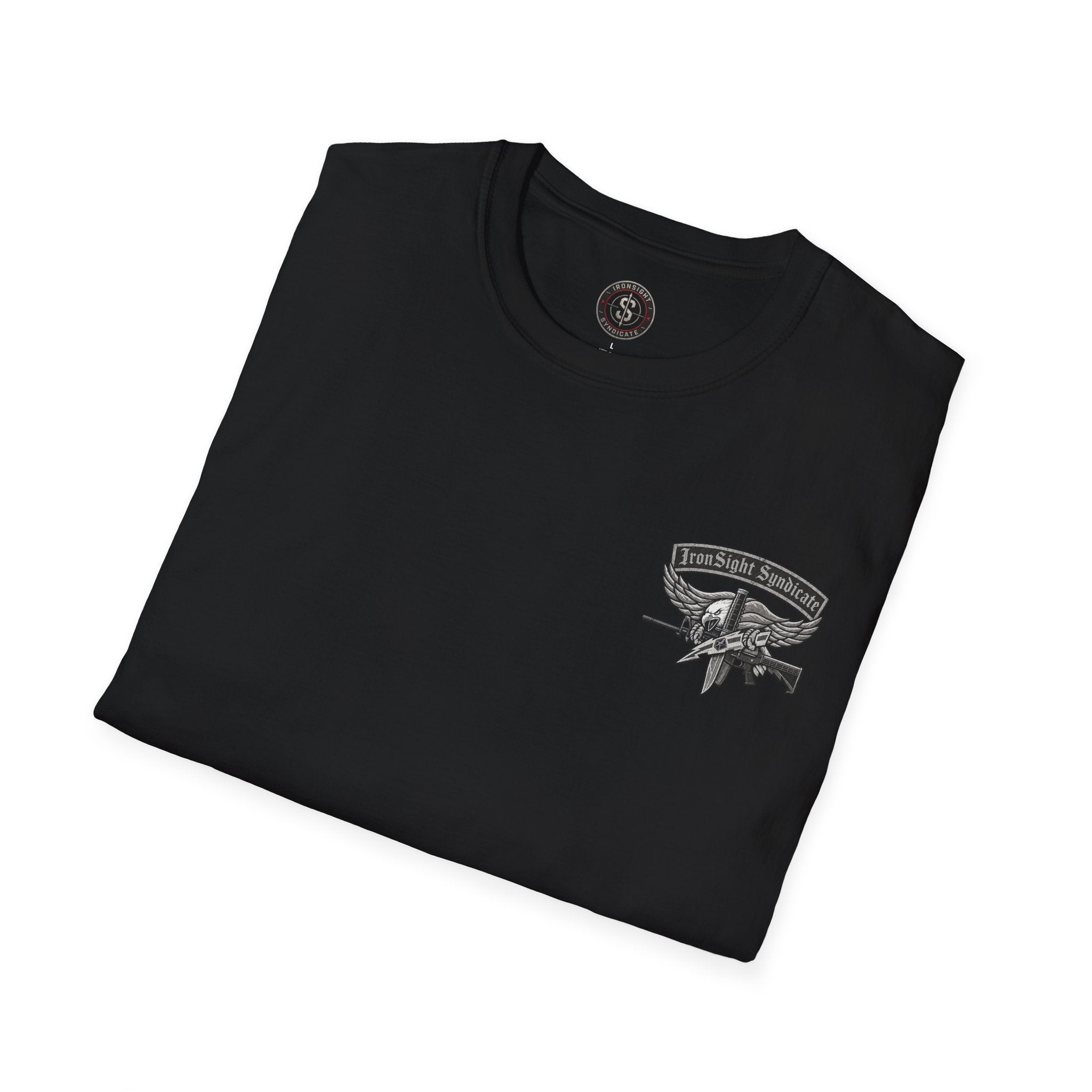 SWAT Eagle T-Shirt — "IronSight Syndicate"  T-Shirt | Patriotic Military Graphic Tee for Veterans & Patriots, Adult (13 and up), unisex