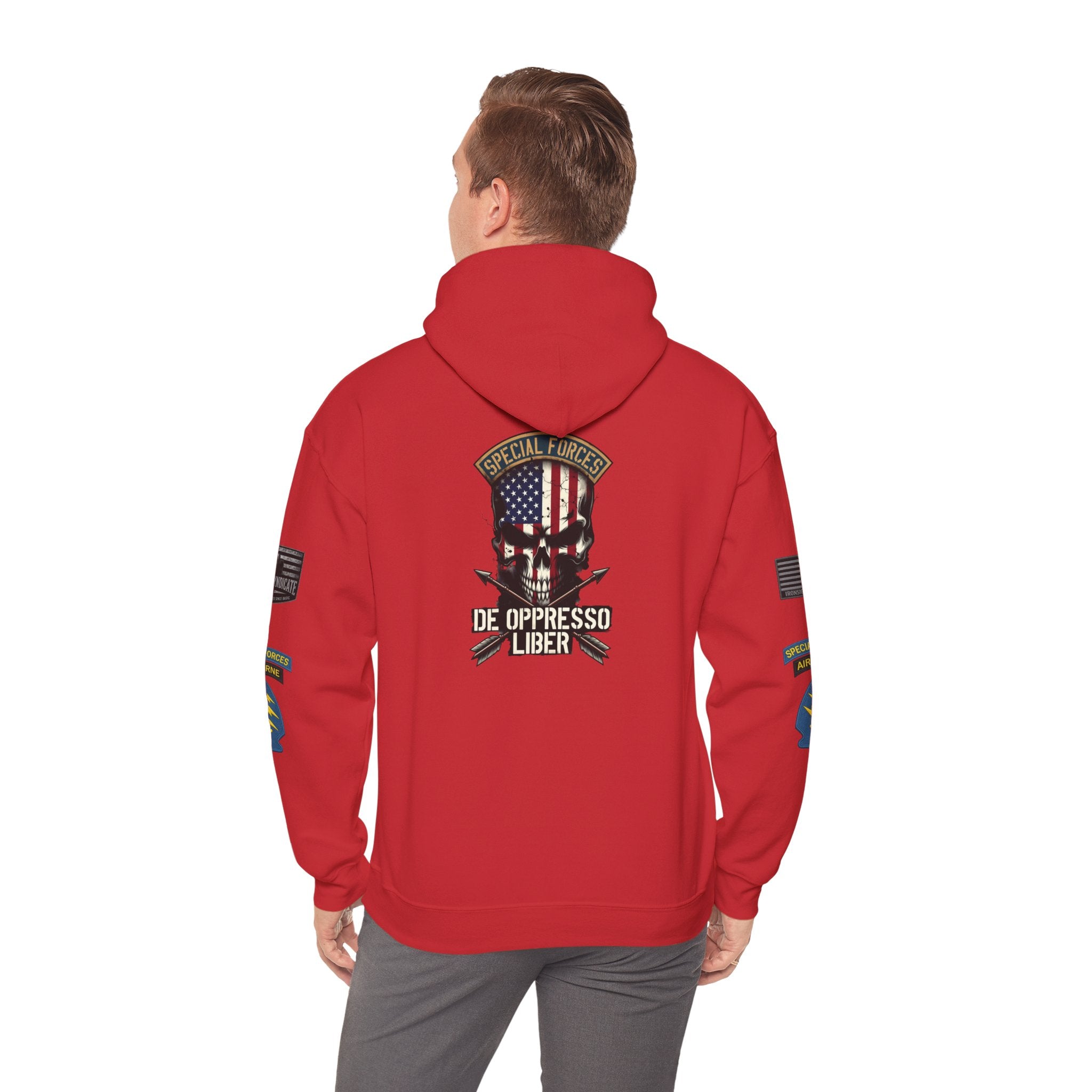 Special Forces De Oppresso Liber Hooded Sweatshirt - Red | Ironsight Syndicate