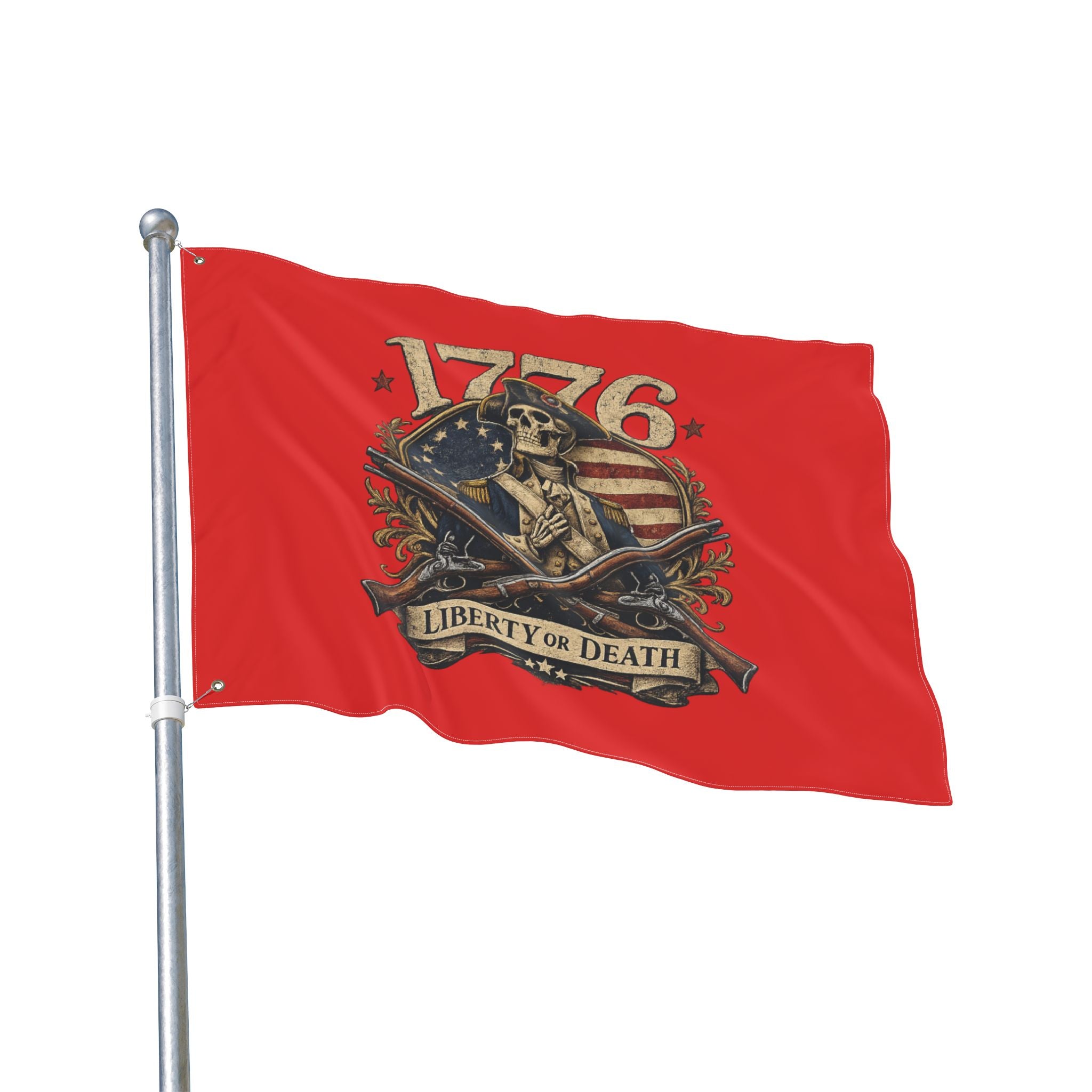 1776 Liberty or Death American Flag | Patriotic Revolutionary War Banner for Veterans & Patriots