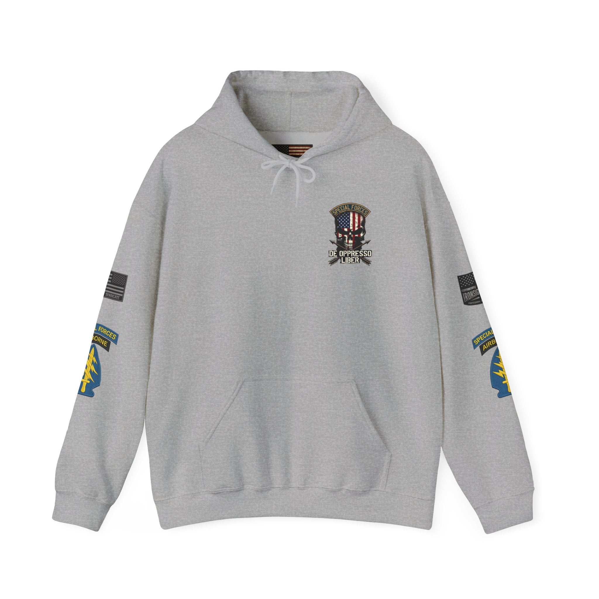 Special Forces De Oppresso Liber Hooded Sweatshirt - Sport Grey | Ironsight Syndicate