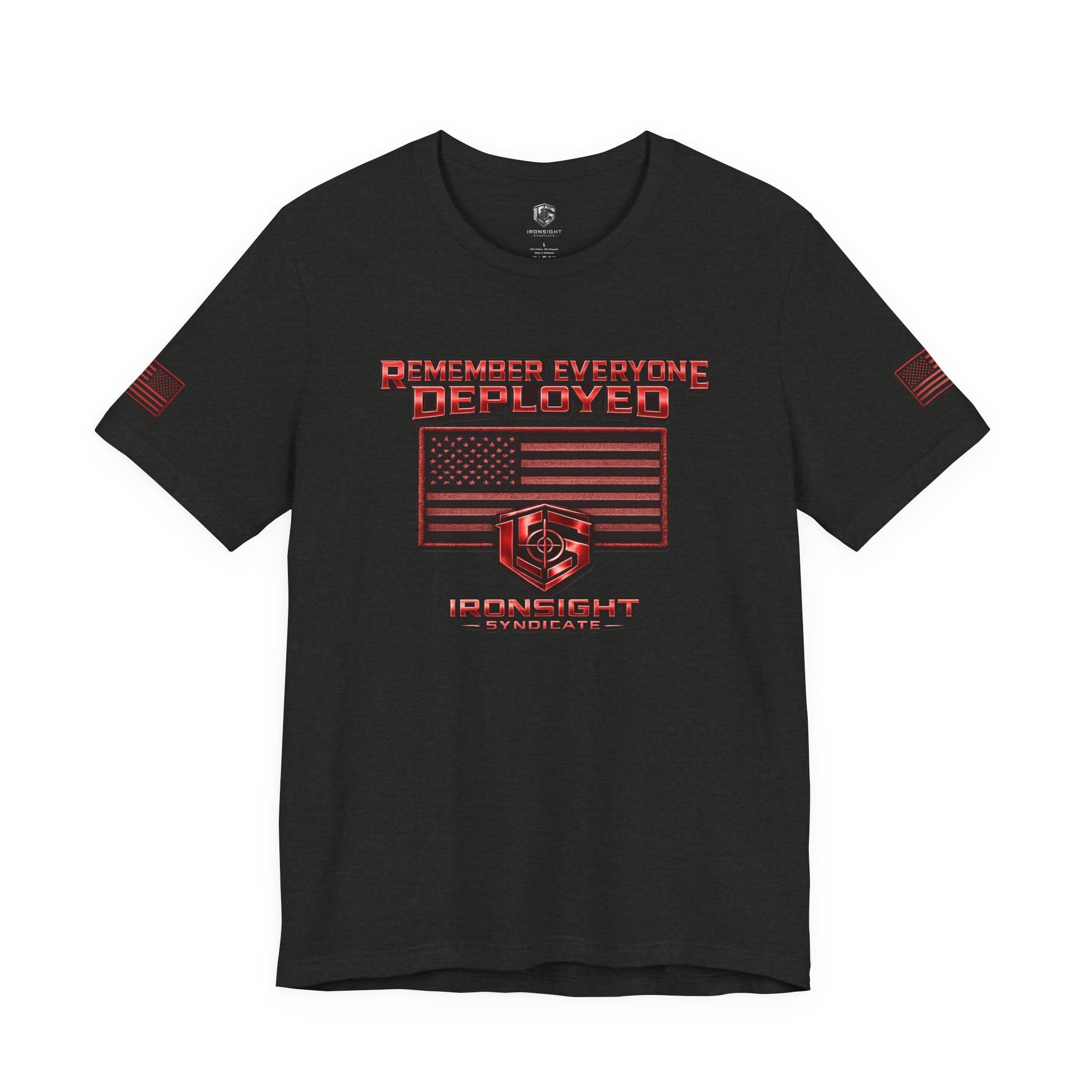 Remember Everyone Deployed (R.E.D.) Patriotic T-Shirt - Black Heather | Ironsight Syndicate