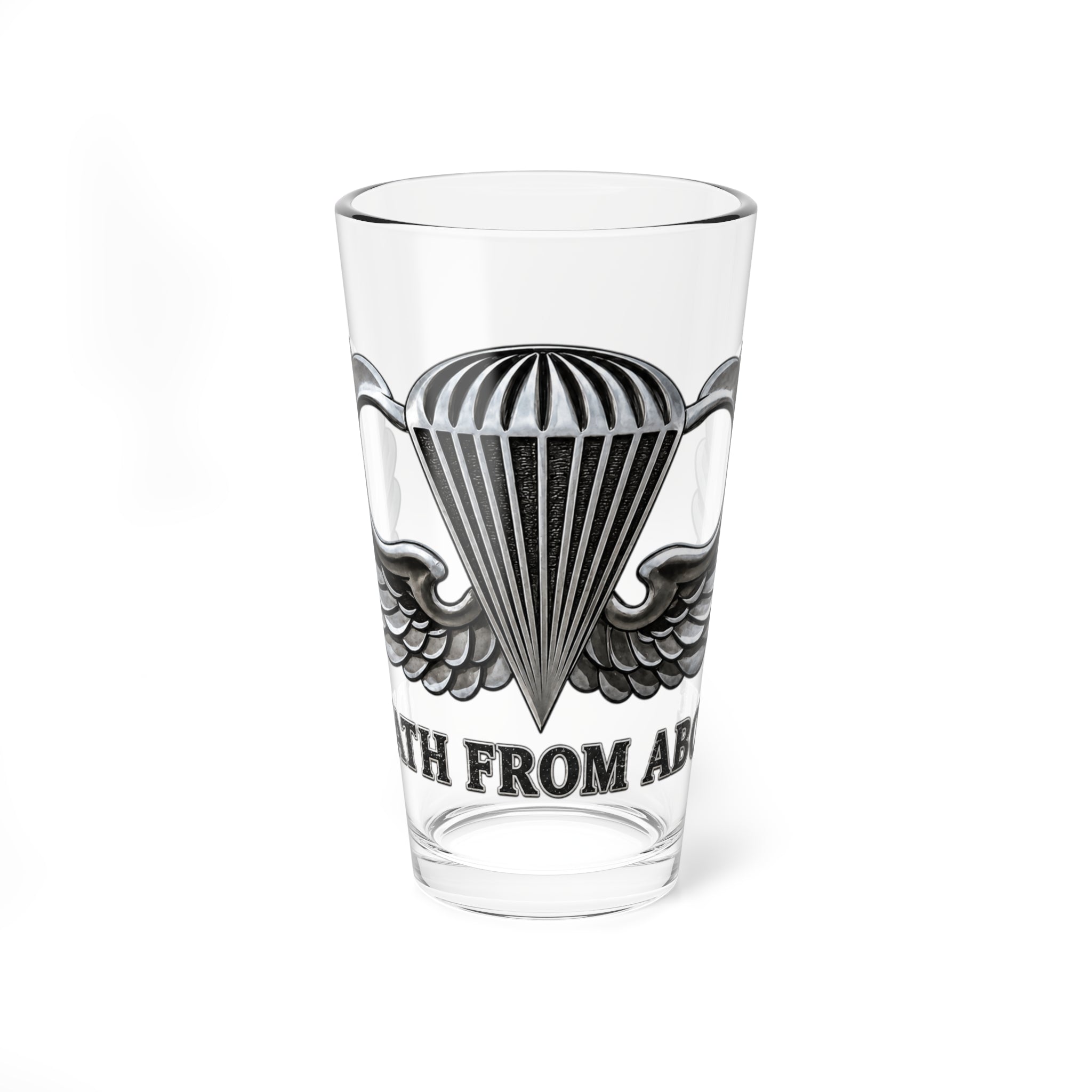 Paratrooper Wings -Airborne- Death From Above -16oz Beer Pint
