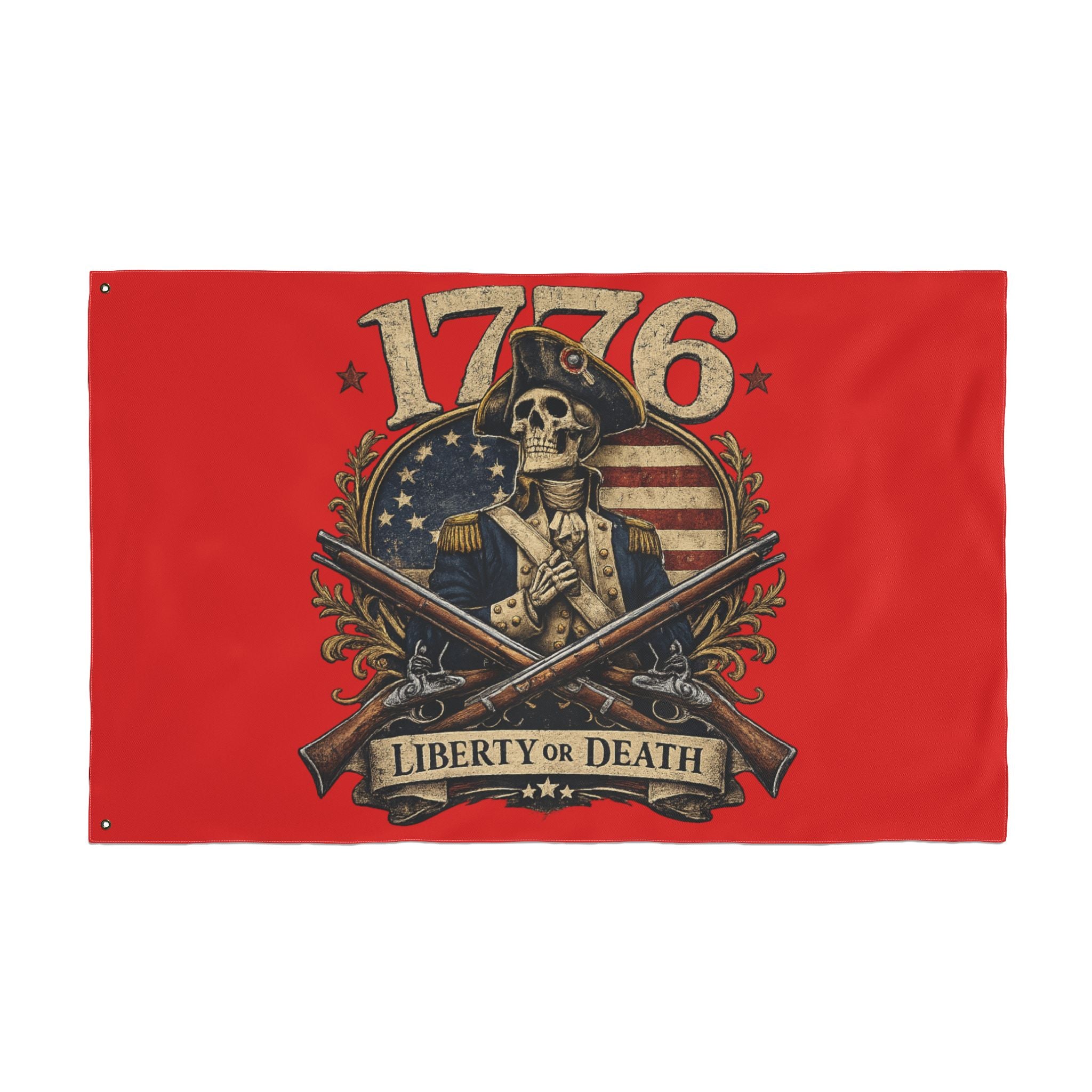 1776 Liberty or Death American Flag | Patriotic Revolutionary War Banner for Veterans & Patriots