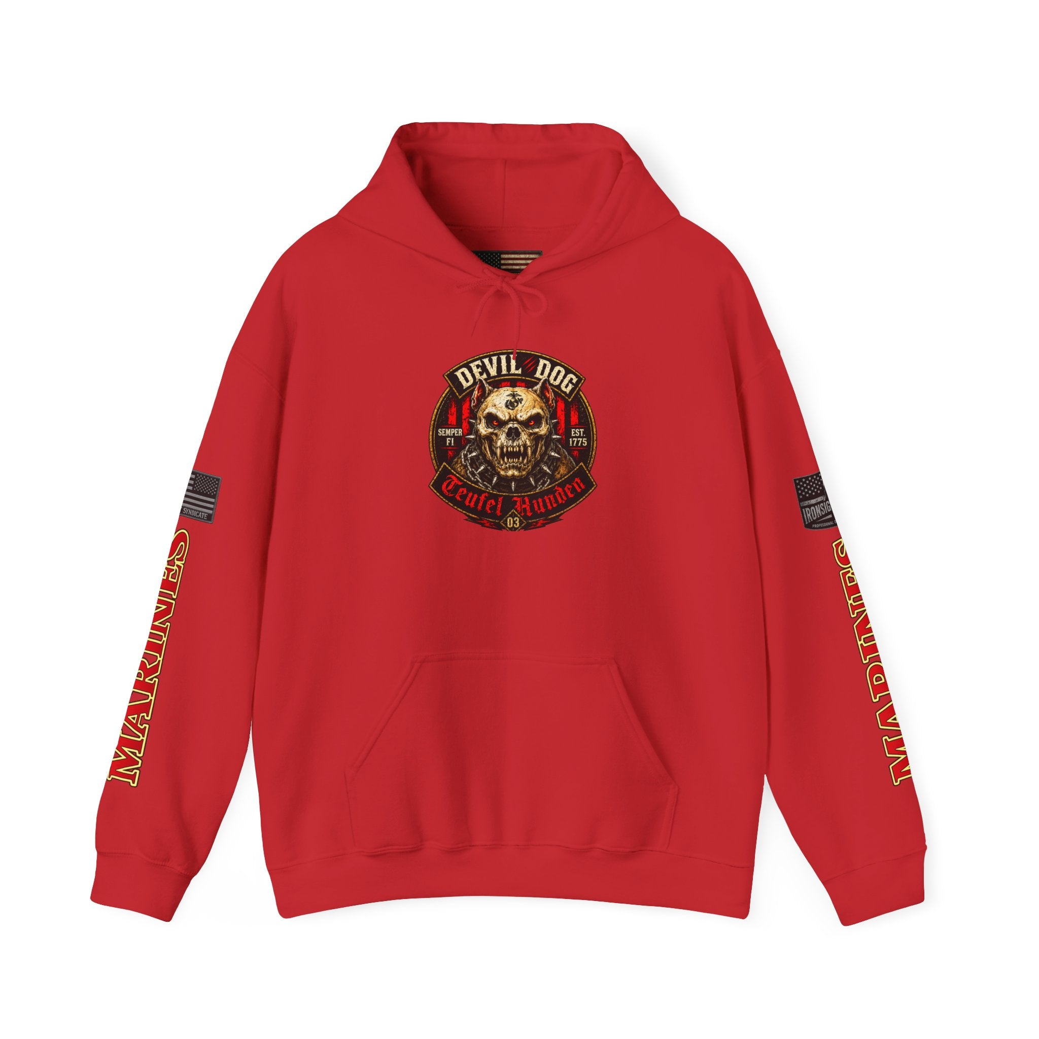 Devil Dog, Teufel Hunden Marine Corps Hooded Sweatshirt