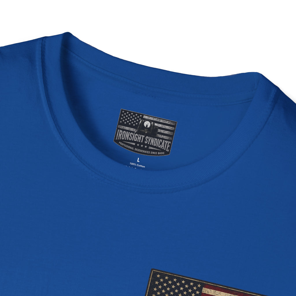 MH-60 Liberty Hawk! Patriotic Ironsight Syndicate T-Shirt | Patriotic Military Graphic Tee for Veterans & Patriots, Adult (13 and up), unisex