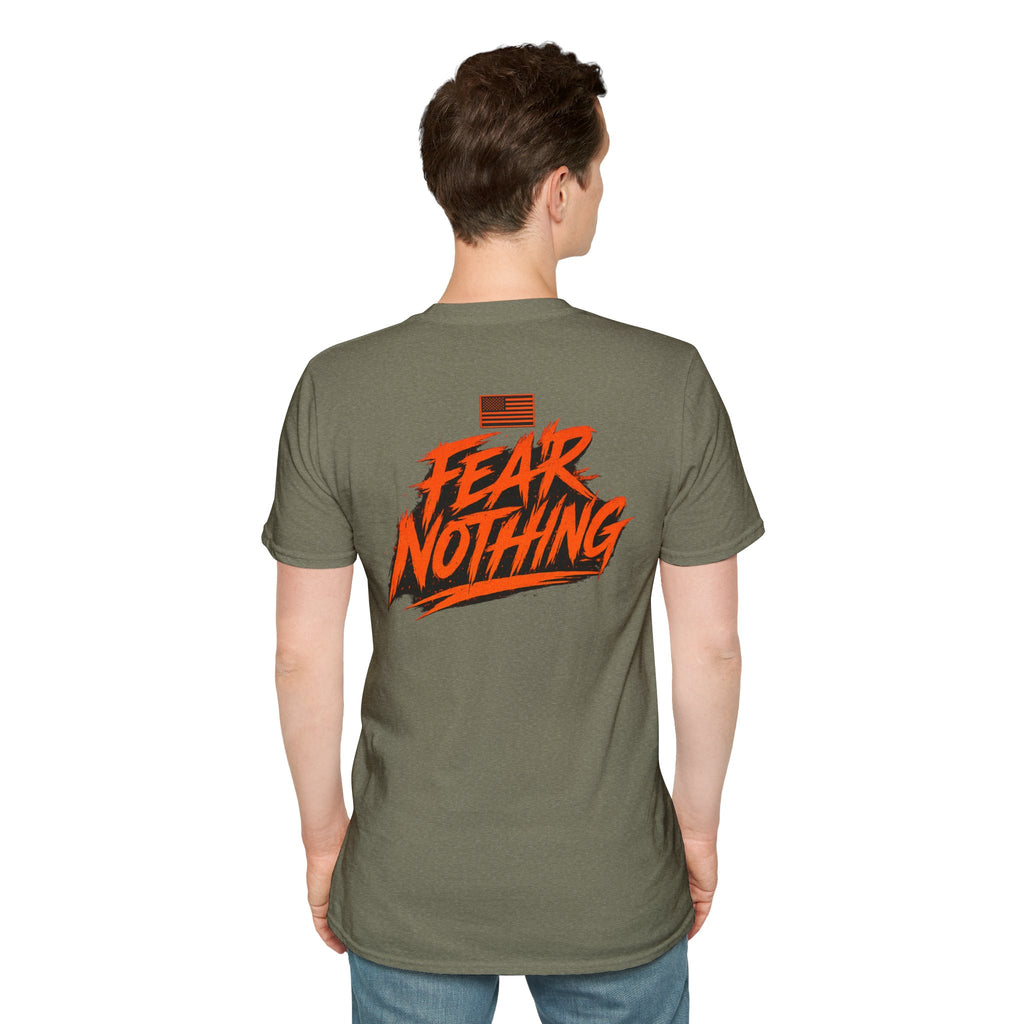 Fear Nothing (Orange) Military-Inspired Graphic T-Shirt | Ironsight Syndicate
