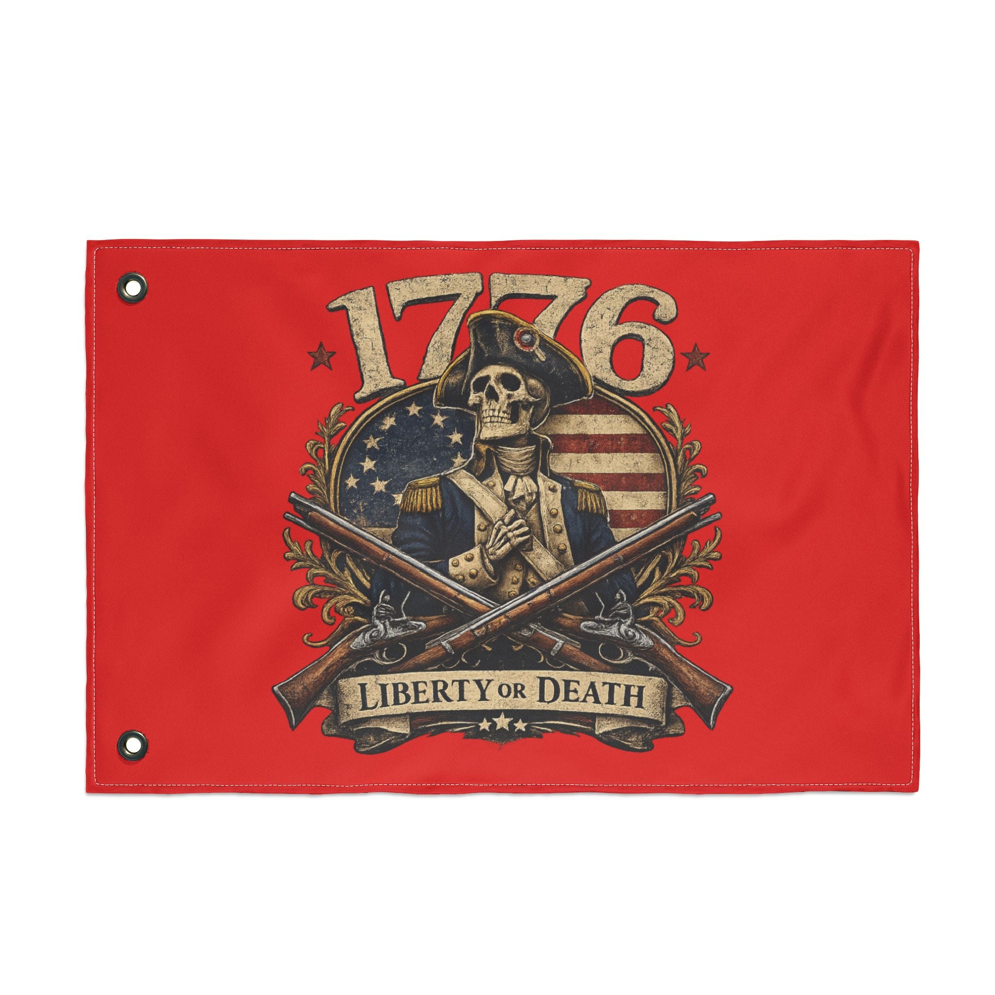 1776 Liberty or Death American Flag | Patriotic Revolutionary War Banner for Veterans & Patriots