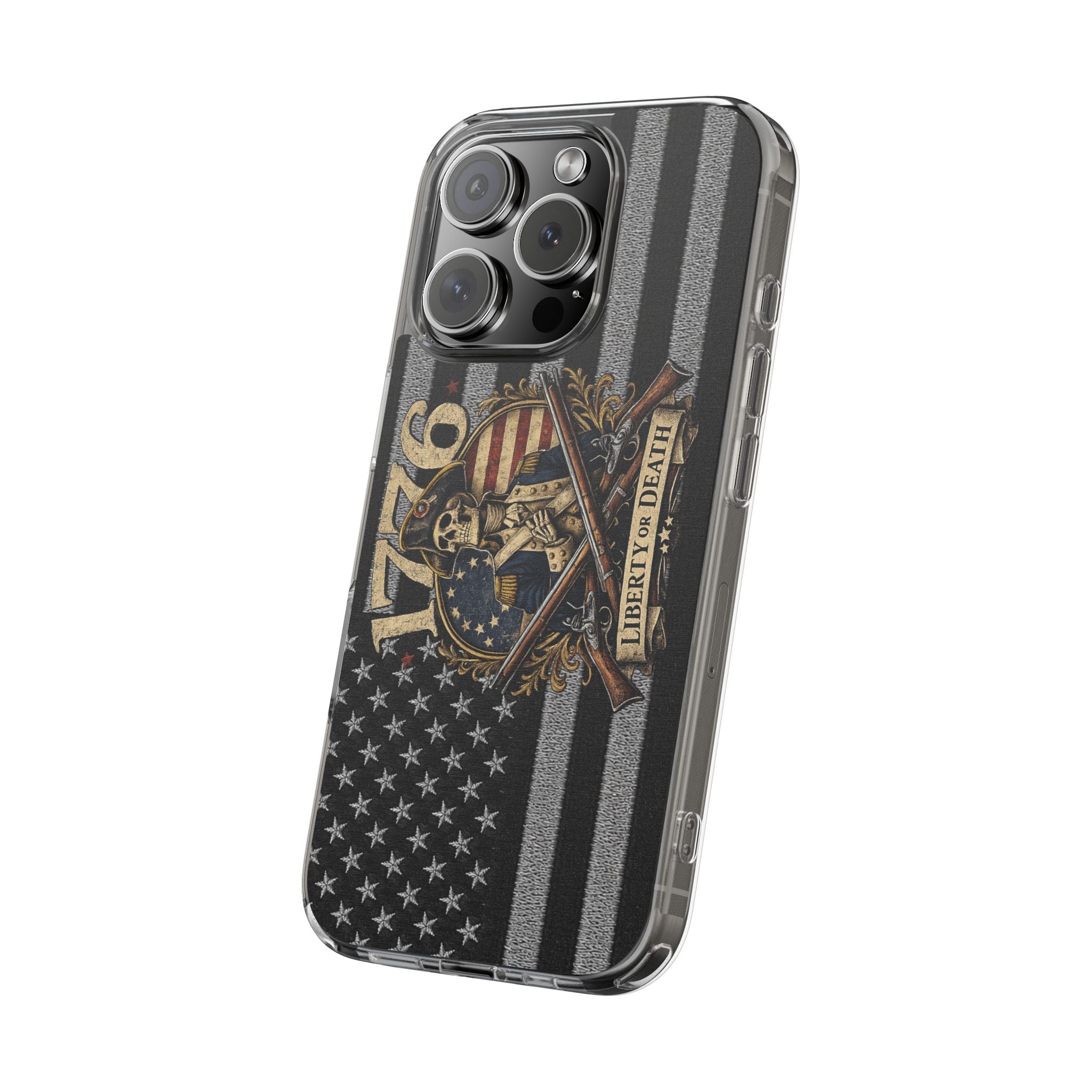 1776 commemorative Clear Impact-Resistant Phone Case