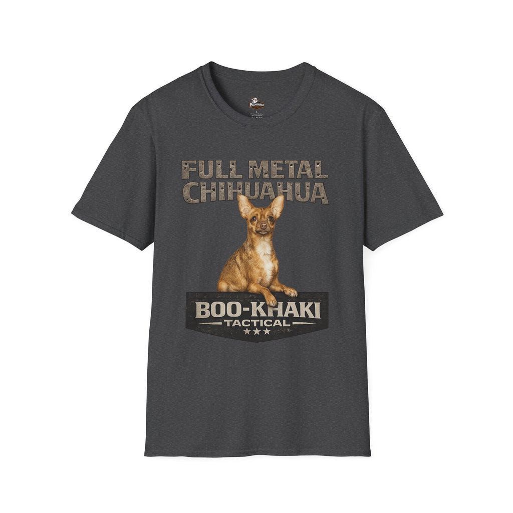 Full Metal Chihuahua T-Shirt – Boo-Khaki Tactical Graphic Tee