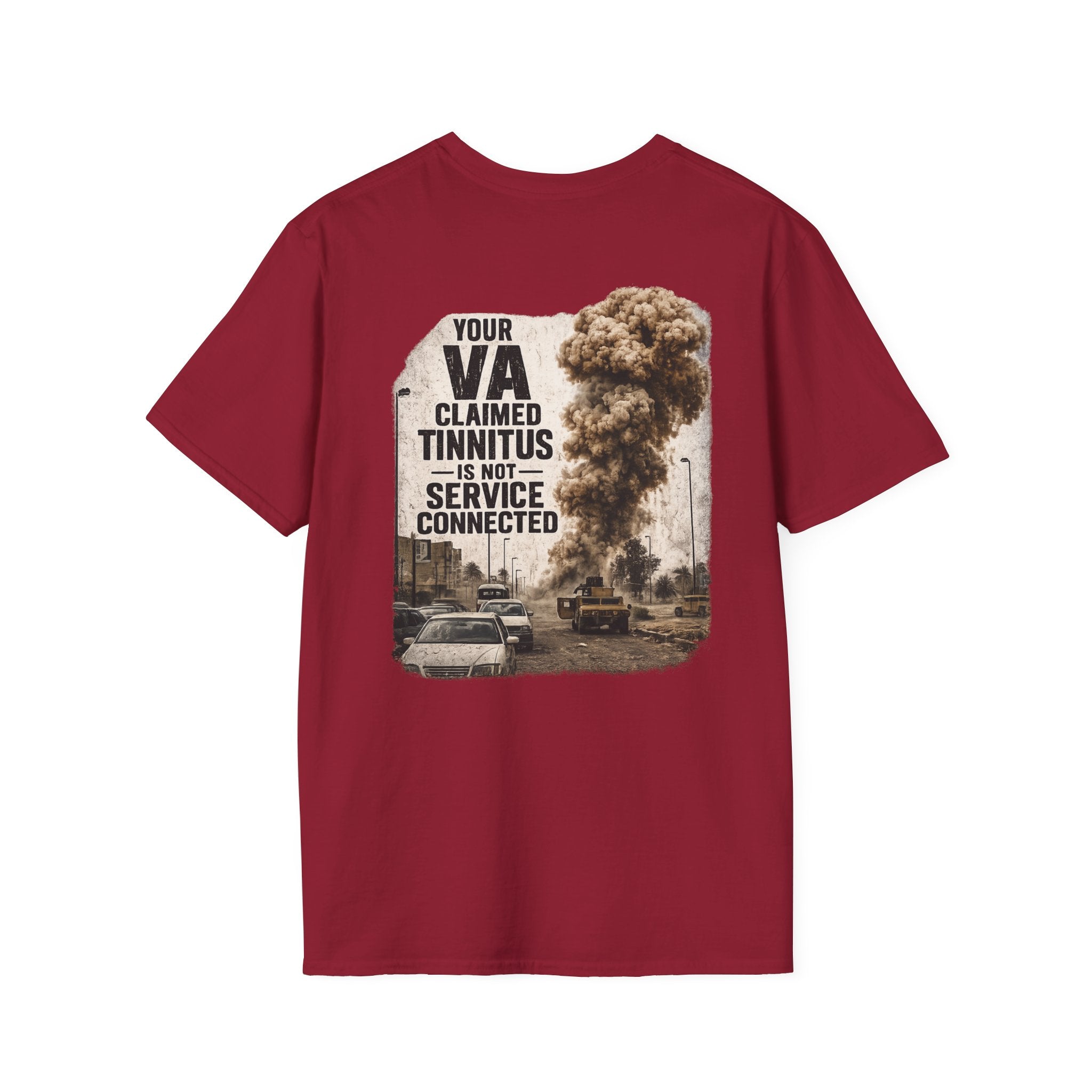 VA Tinnitus Claim is Not Service Connected T-Shirt | Ironsight Syndicate
